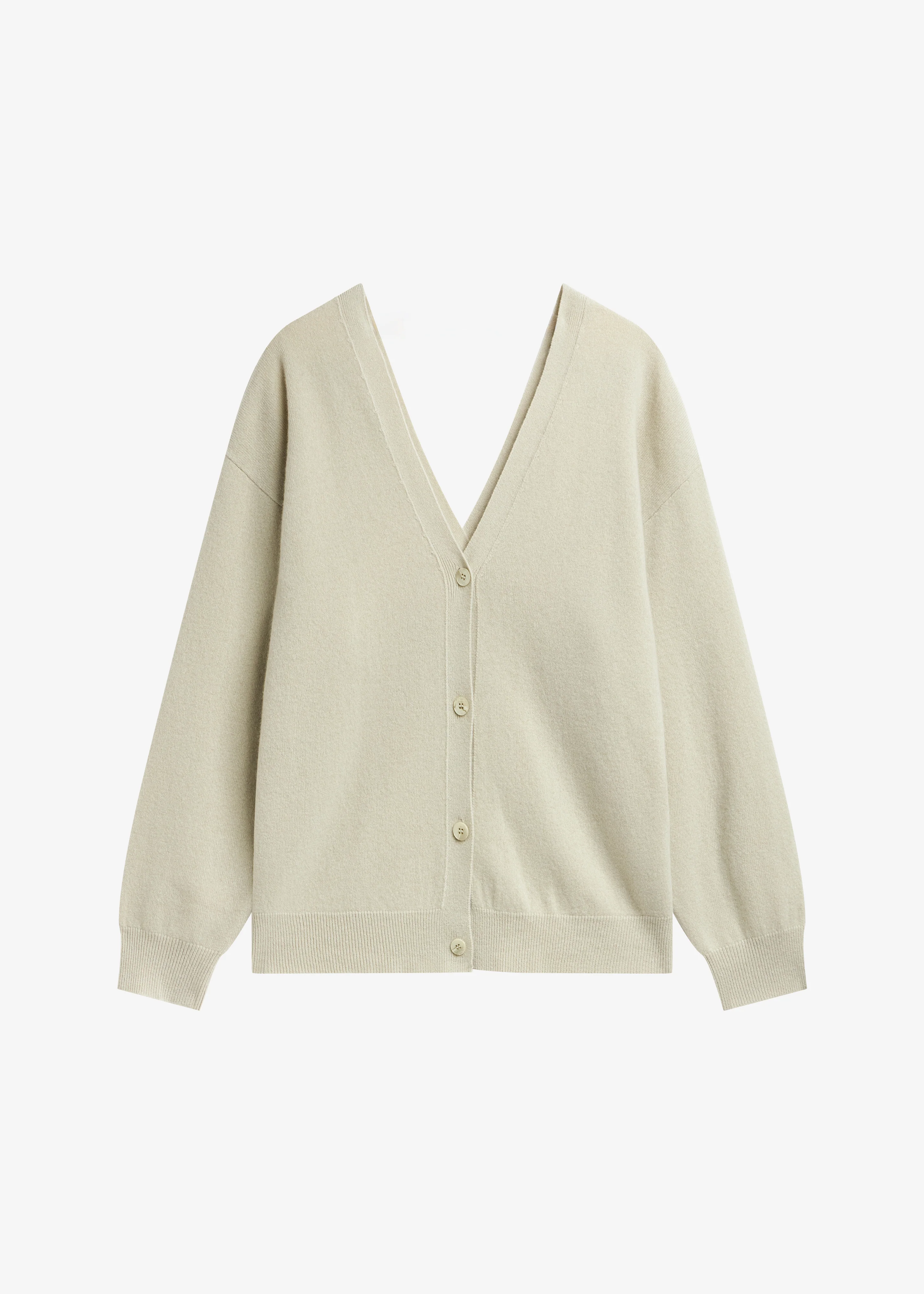 Lachen Double-Sided Wool Cardigan - Light Beige - Image 7