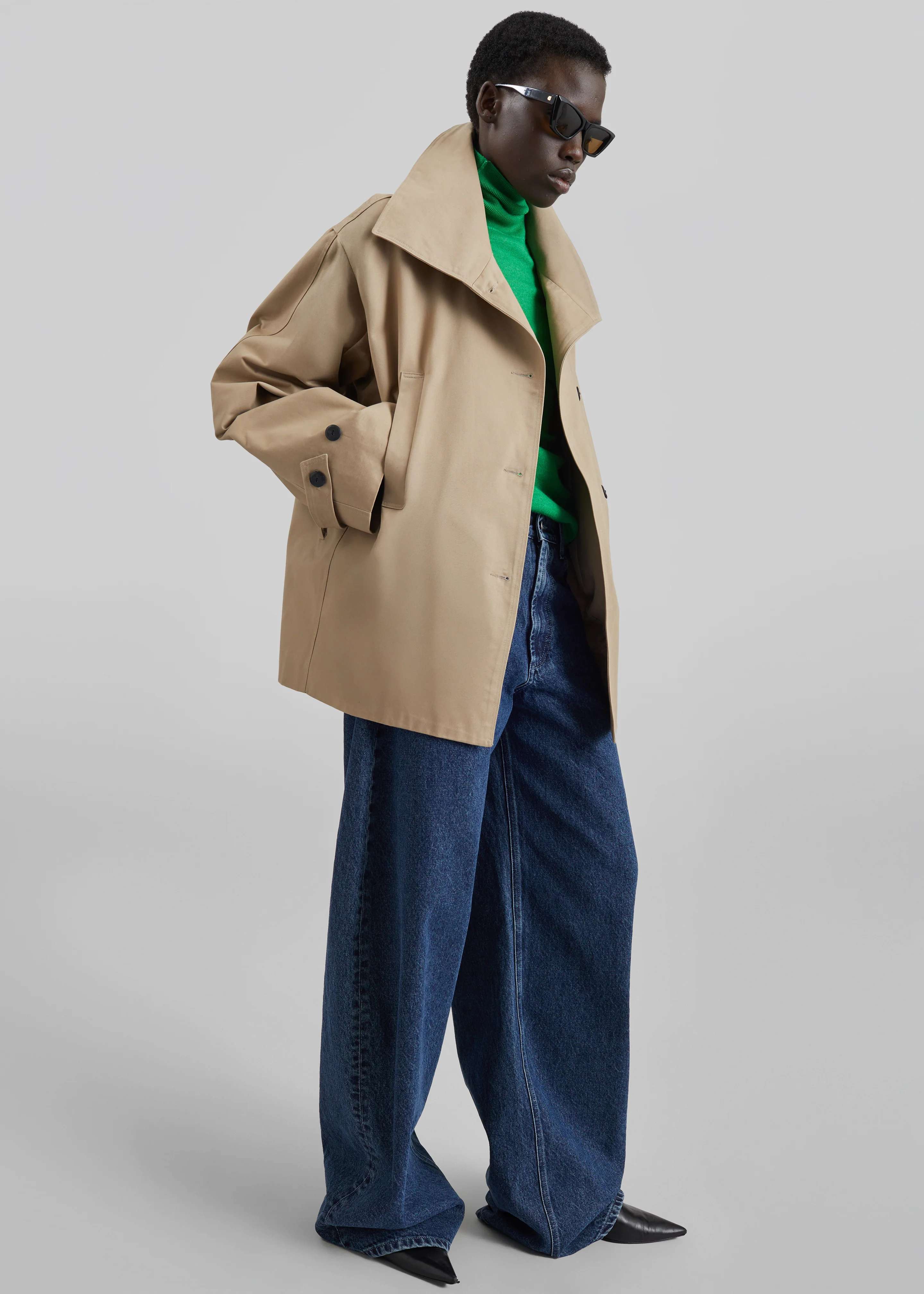 Lahti Belted Short Coat - Beige - Image 6