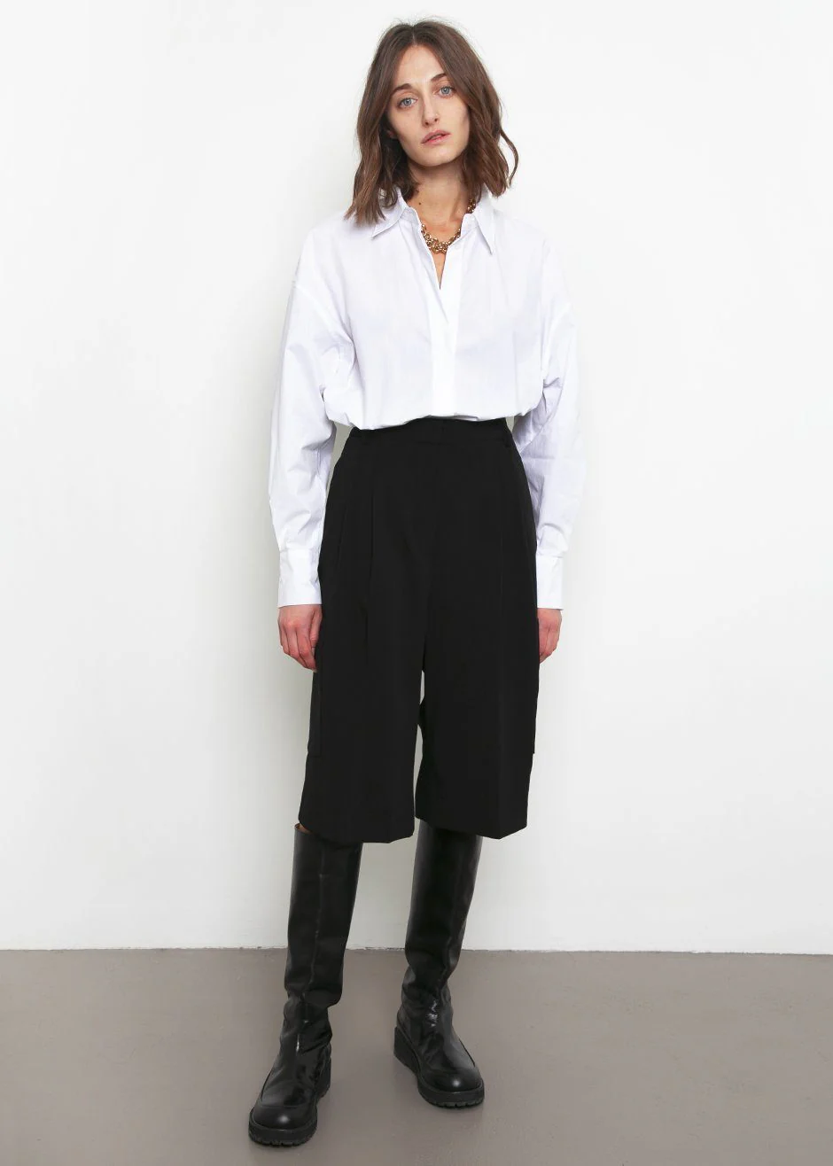 Lakely Oversized Button Down Shirt - White - Image 4