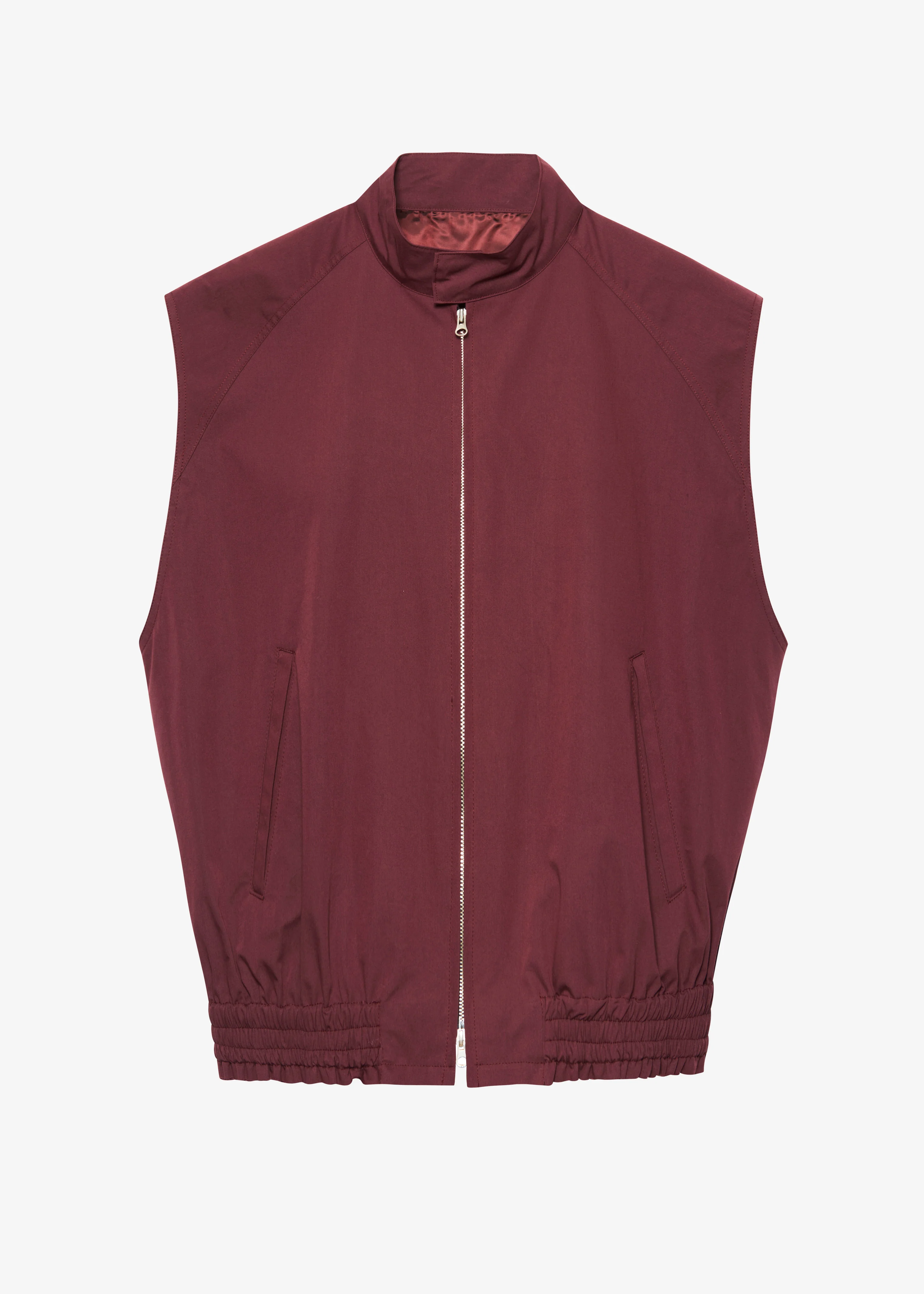 Lance Sleeveless Bomber Jacket - Burgundy - Image 10