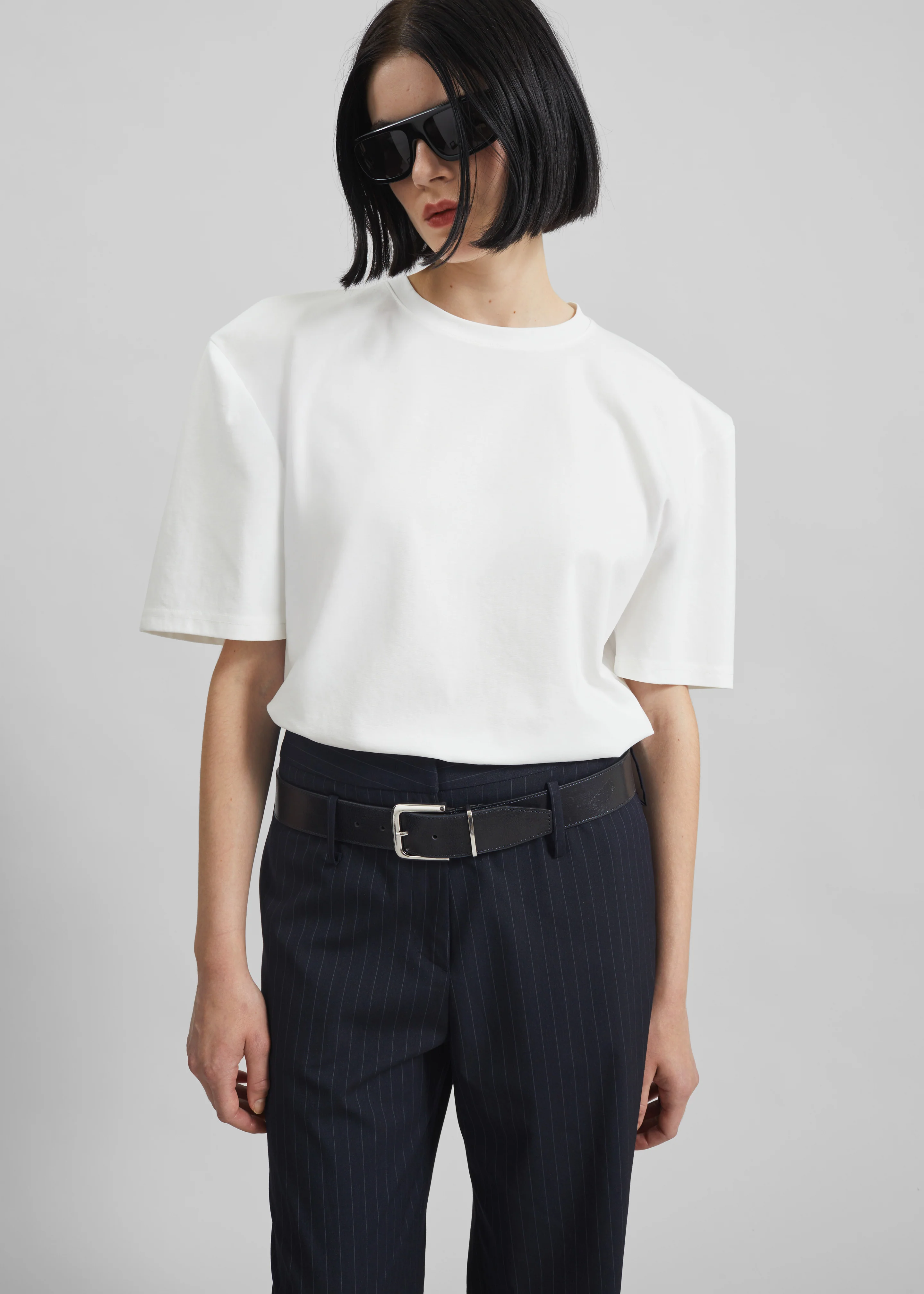 Laval Sculpted Sleeve T-Shirt - White - Image 2