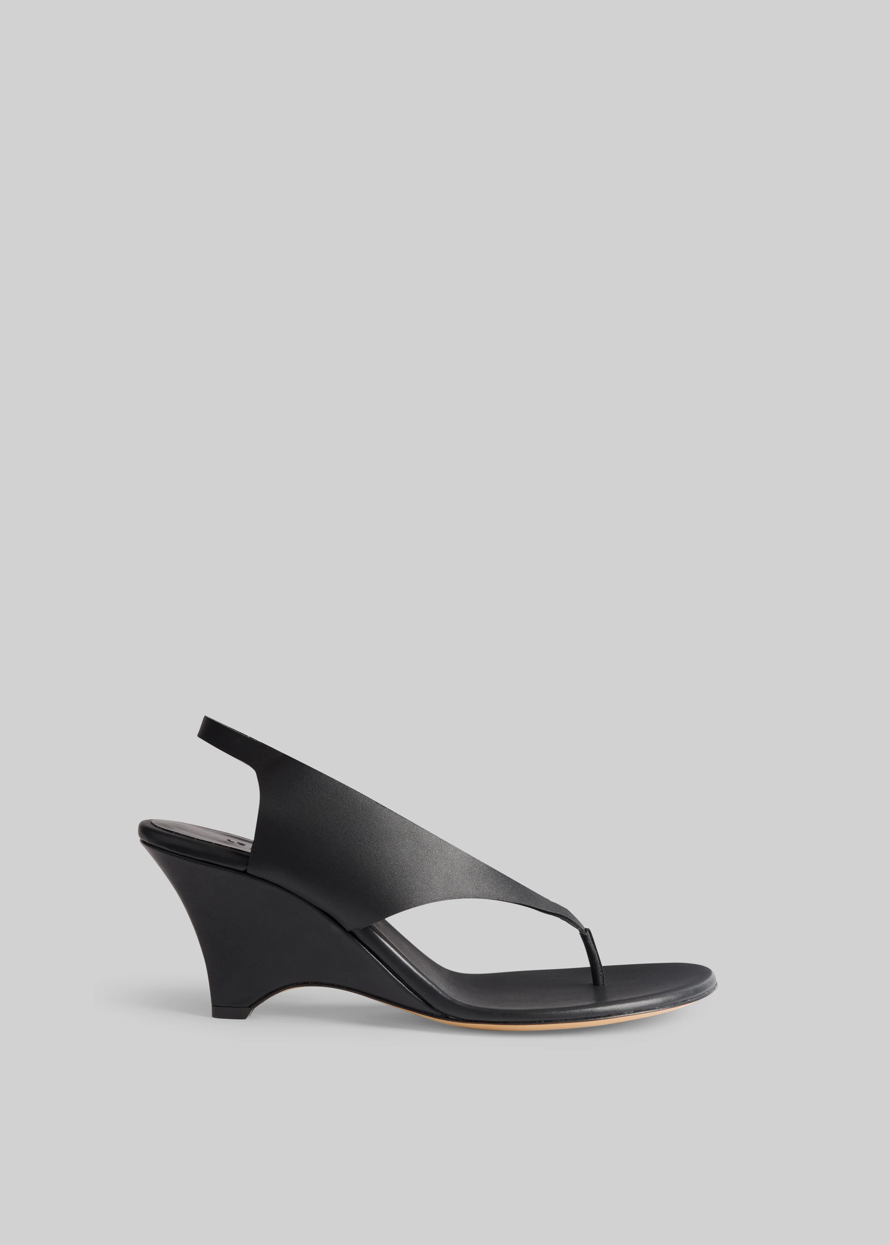 Le Monde Beryl Langley Thong Wedges - Black - Image 2