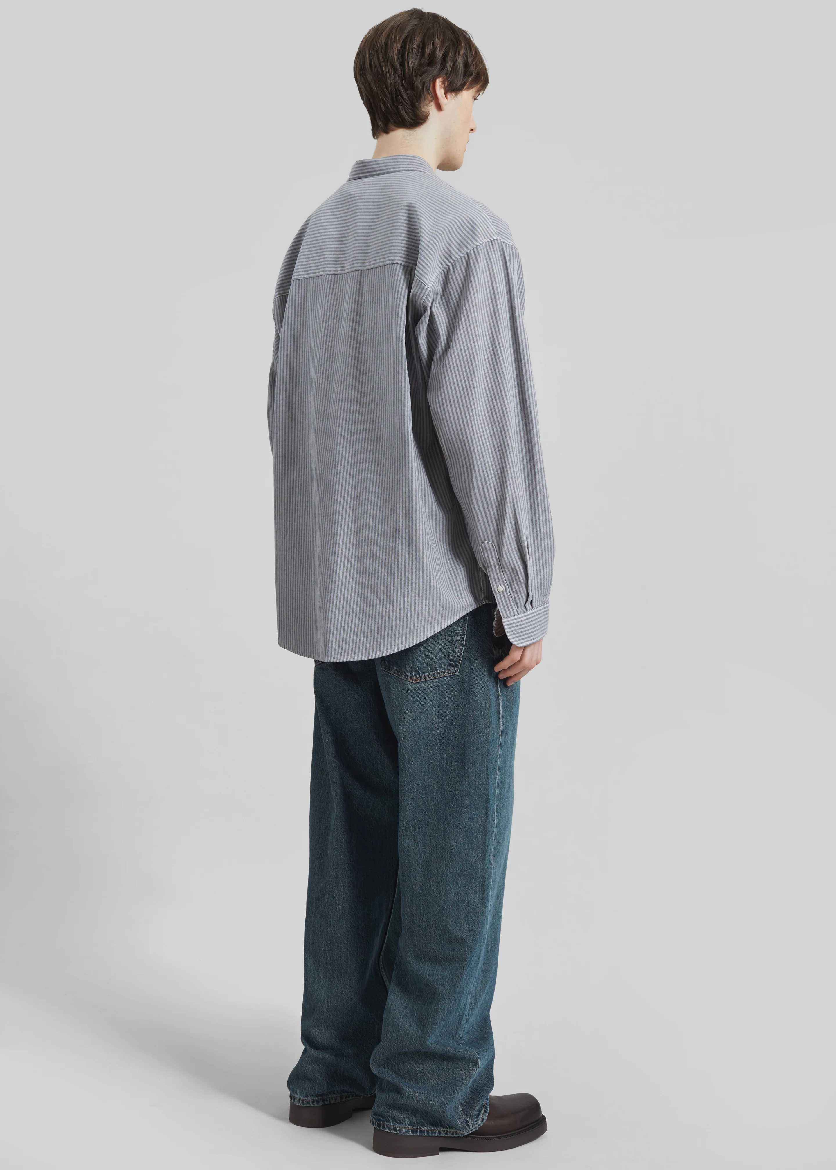Legan Shirt - Grey Stripe - Image 5