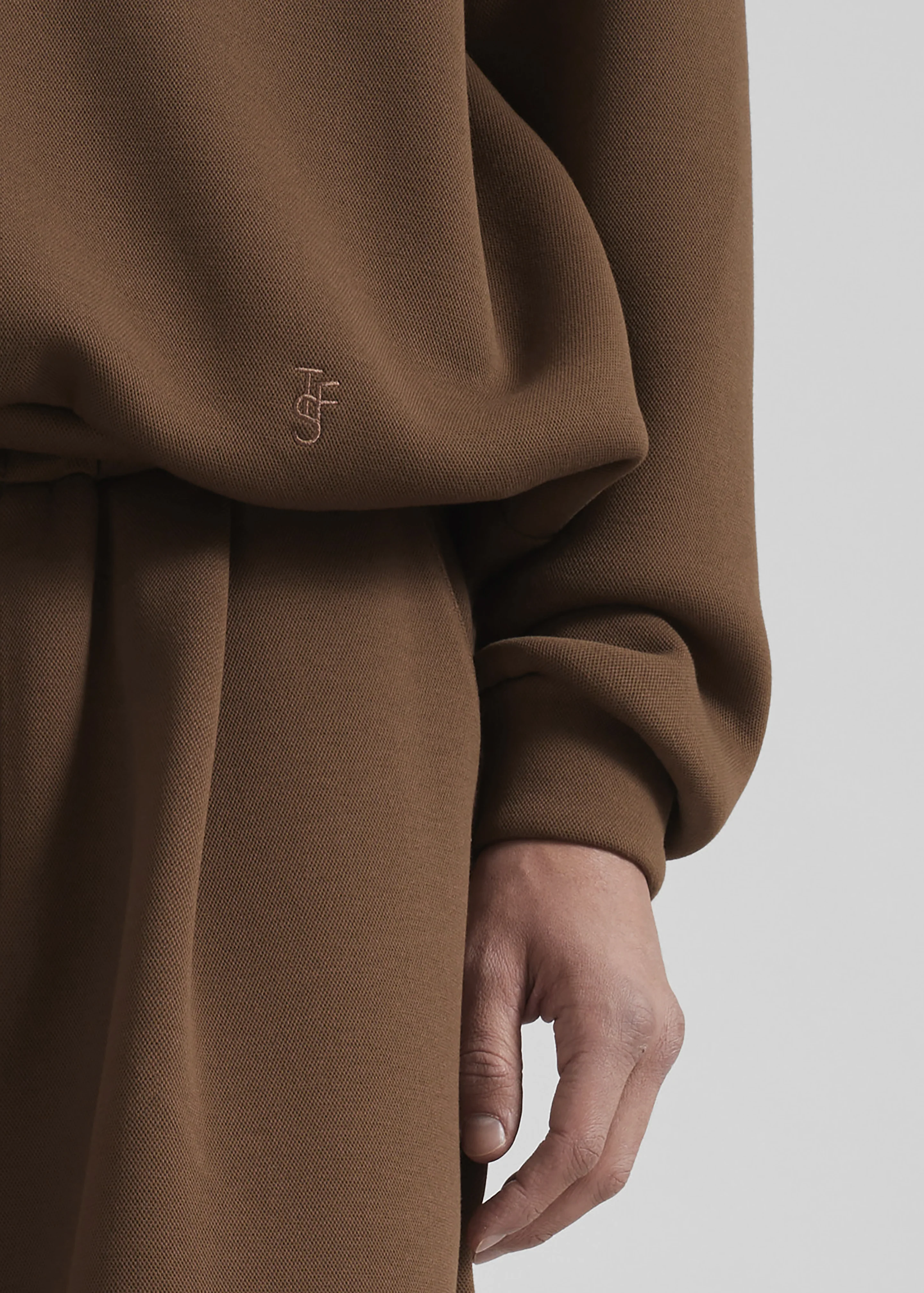 Lenham Polo Sweatshirt - Dark Camel - Image 5