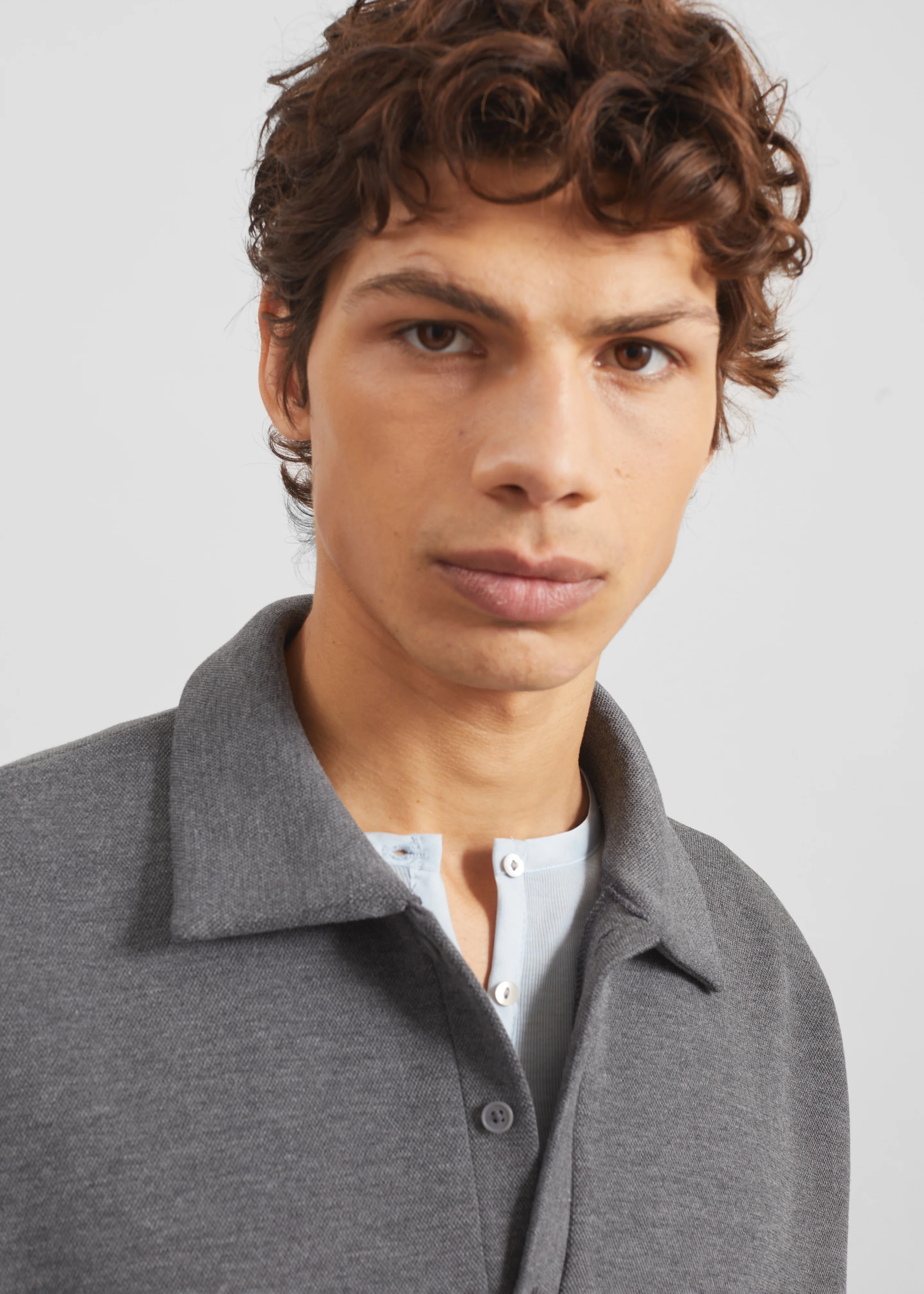 Lenham Polo Sweatshirt - Grey - Image 3