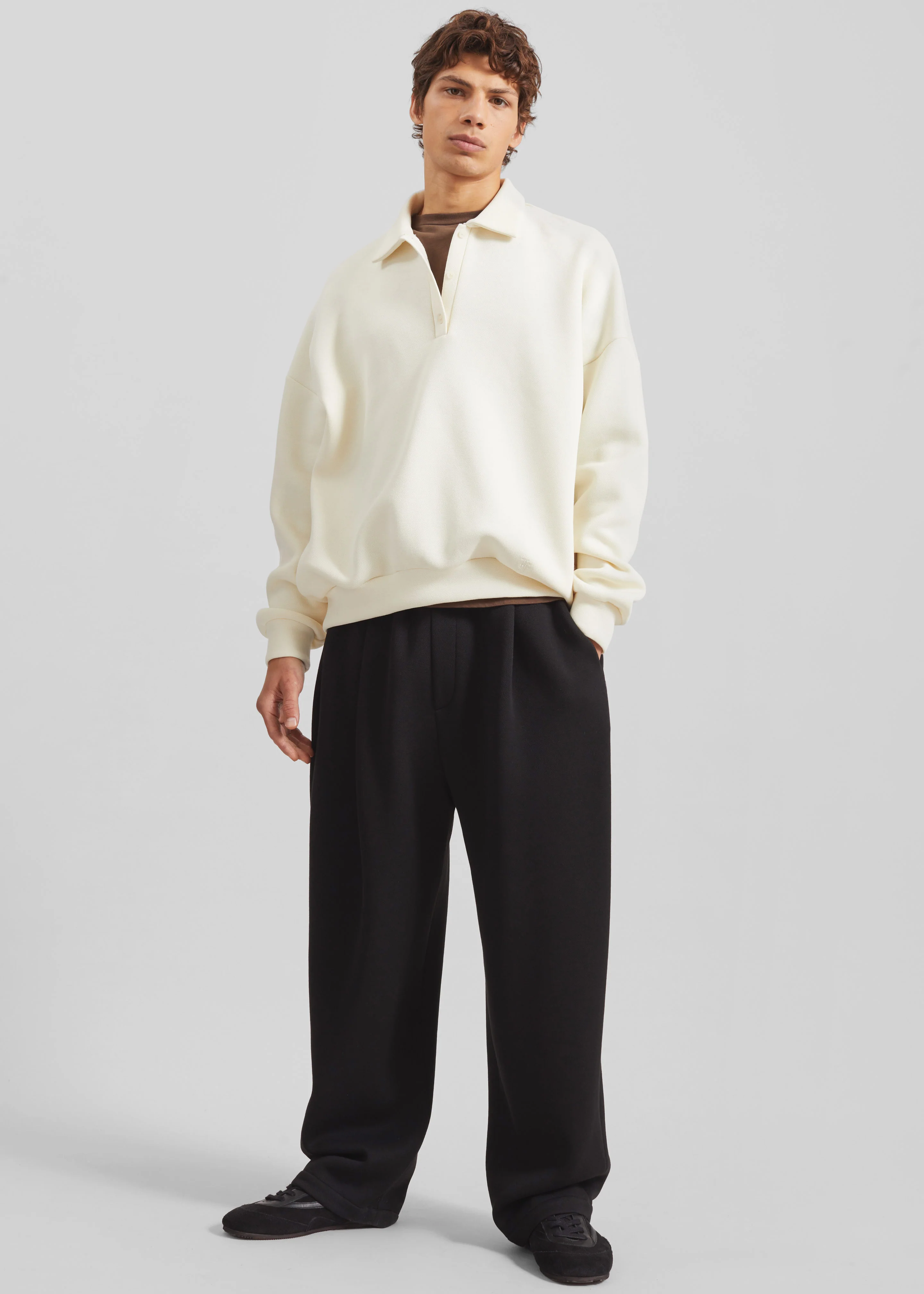 Lenham Polo Sweatshirt - Ivory - Image 3