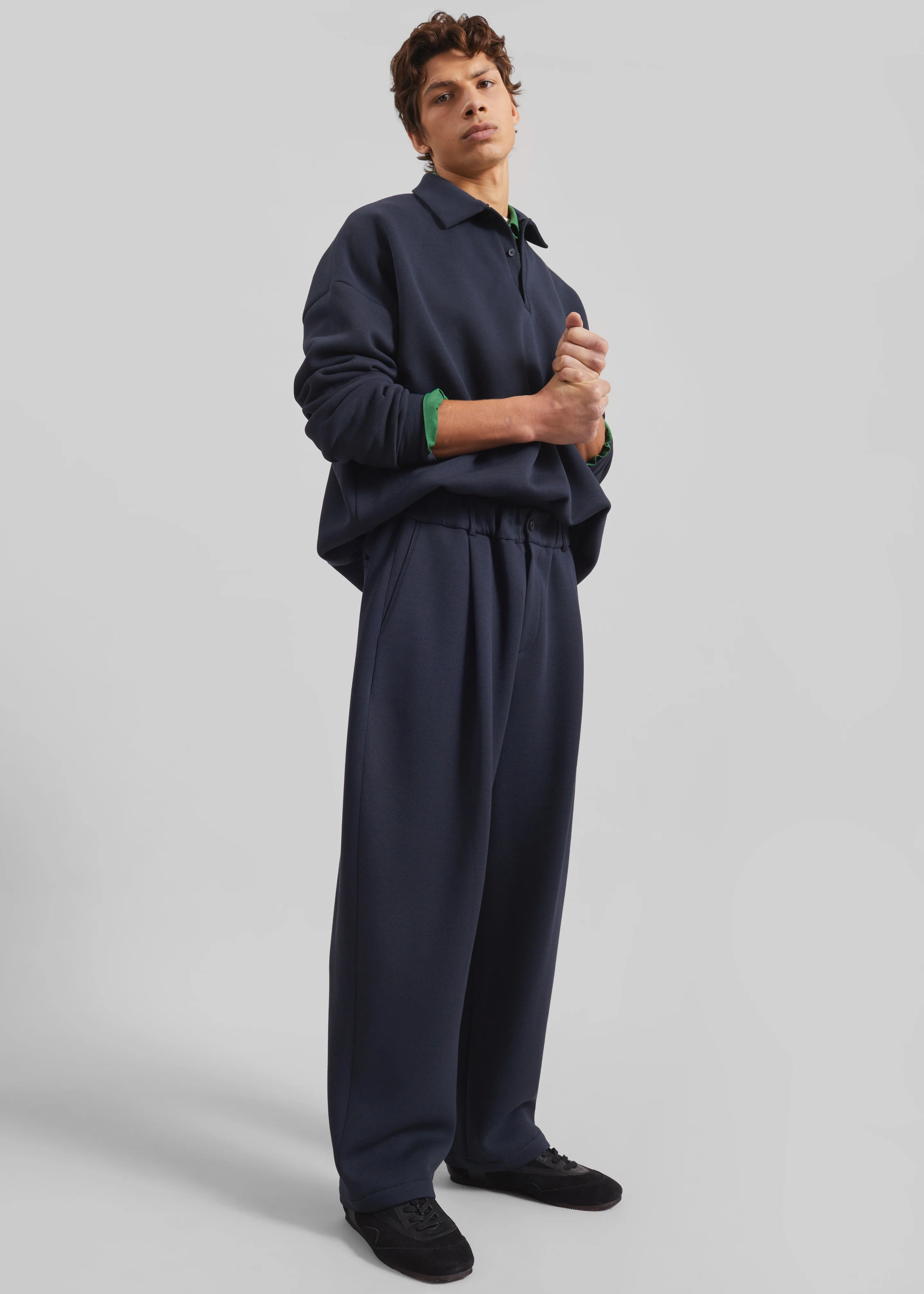 Lenham Polo Sweatshirt - Navy - Image 3