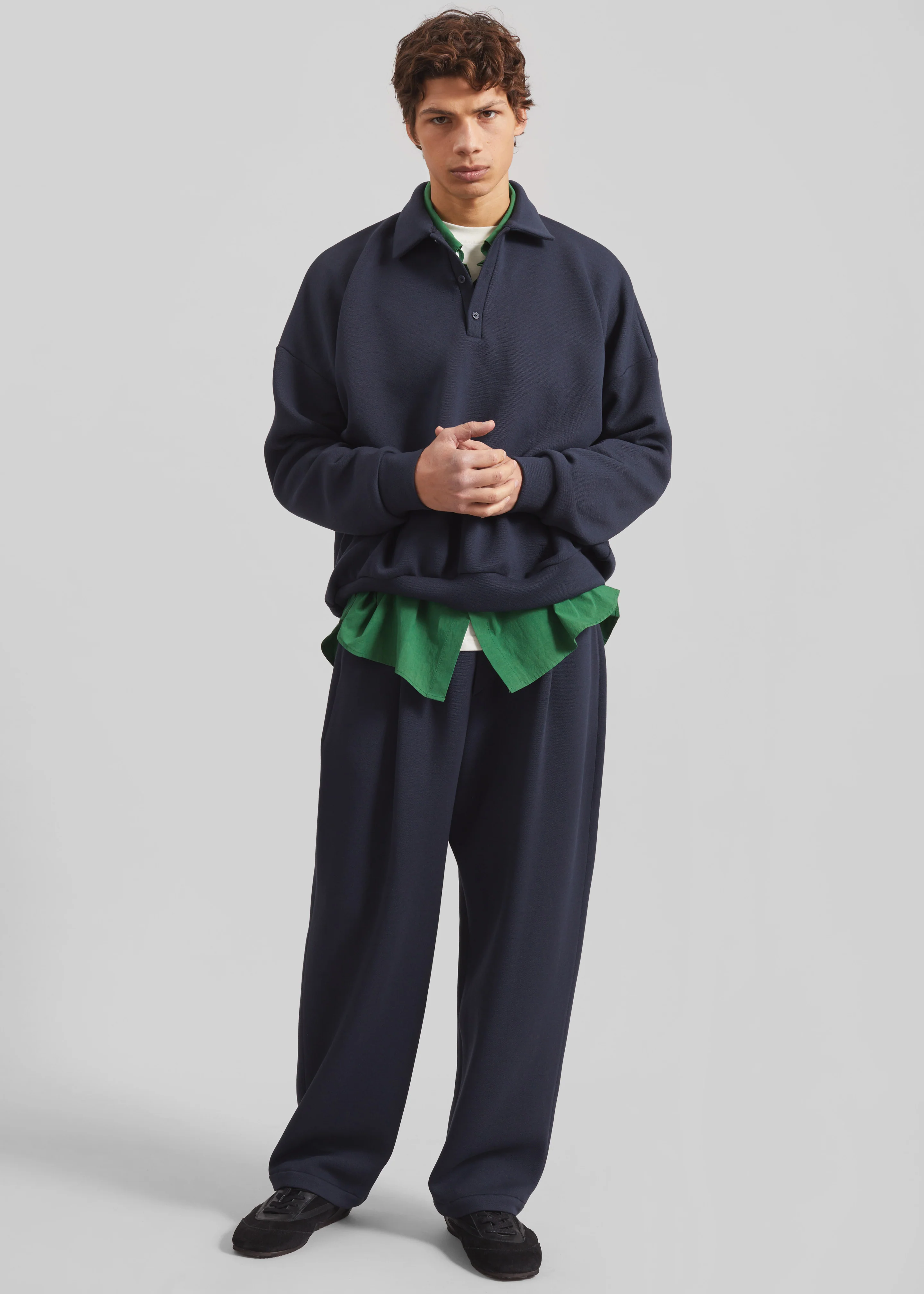 Lenham Polo Sweatshirt - Navy - Image 6