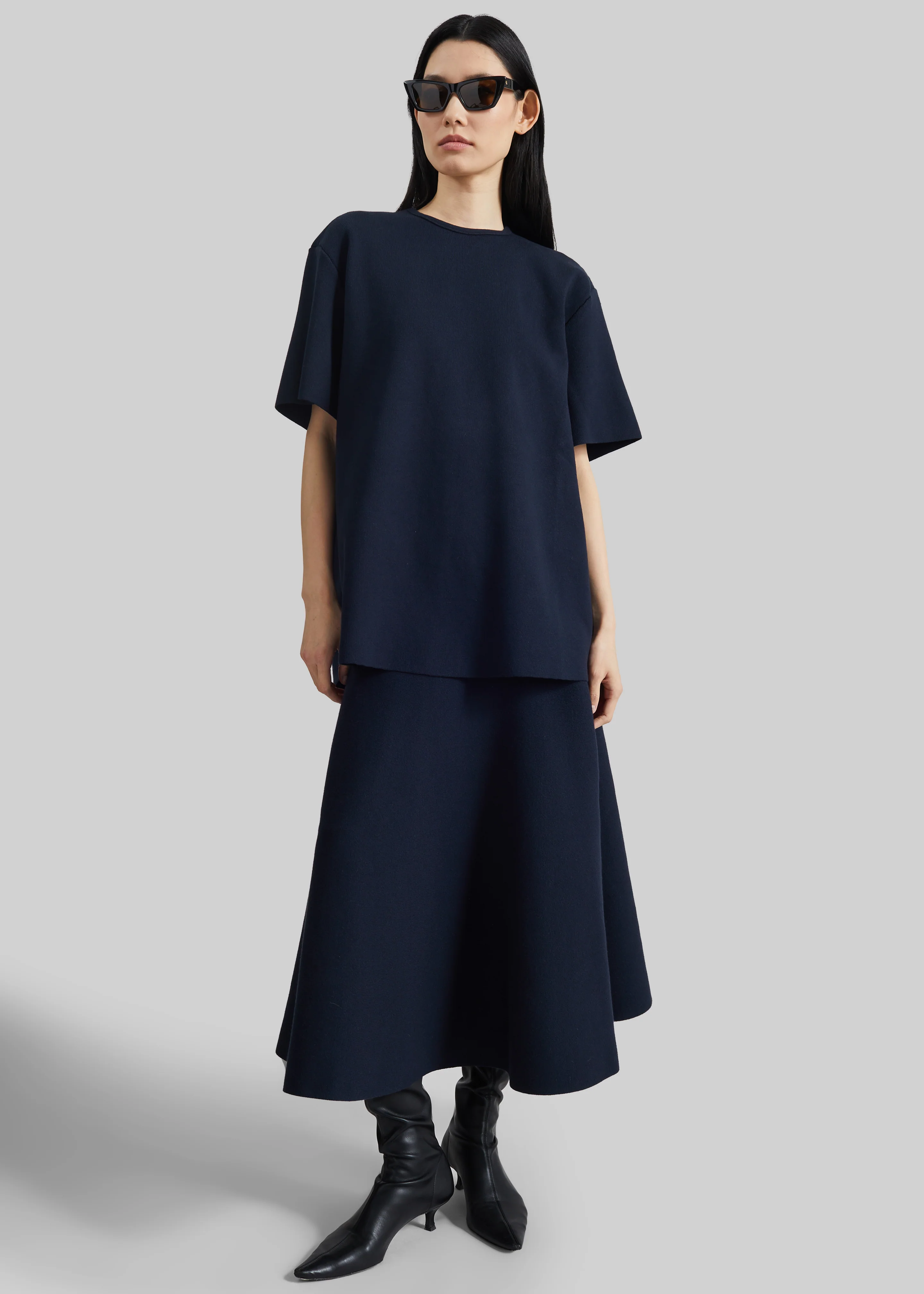 Leni Knit Oversized Top - Navy - Image 3