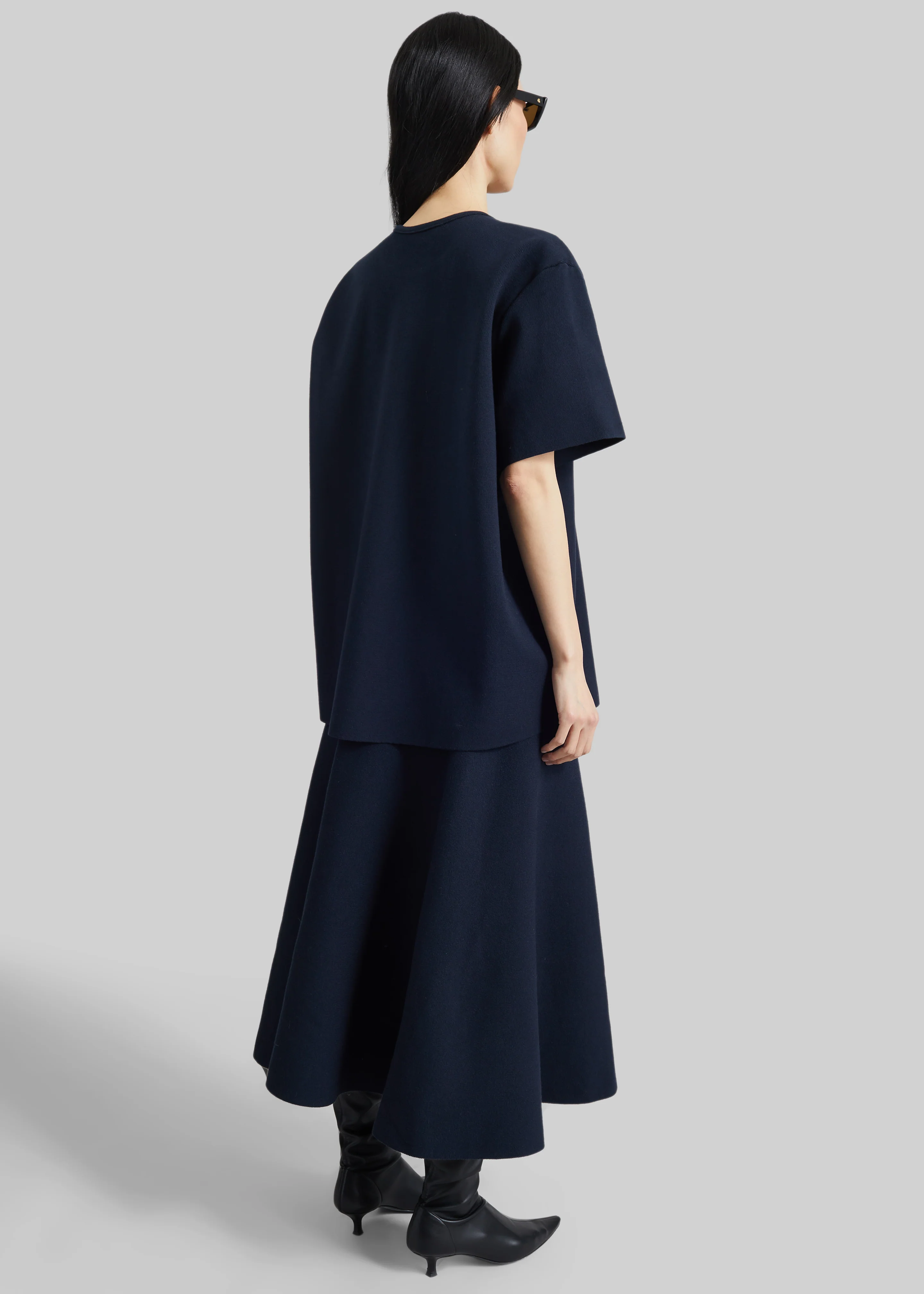 Leni Knit Oversized Top - Navy - Image 5