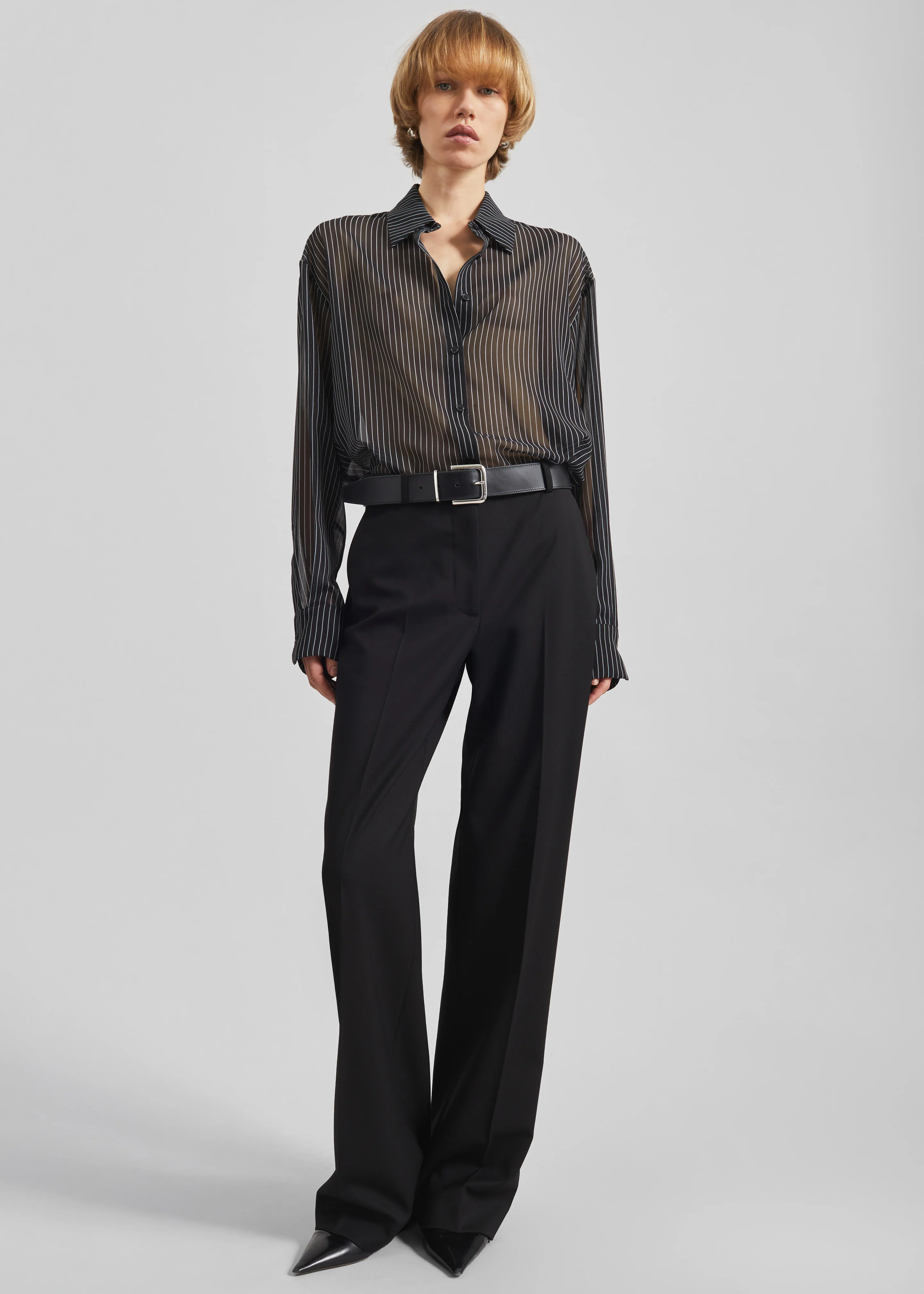 Lenora Straight Trousers - Black - Image 4
