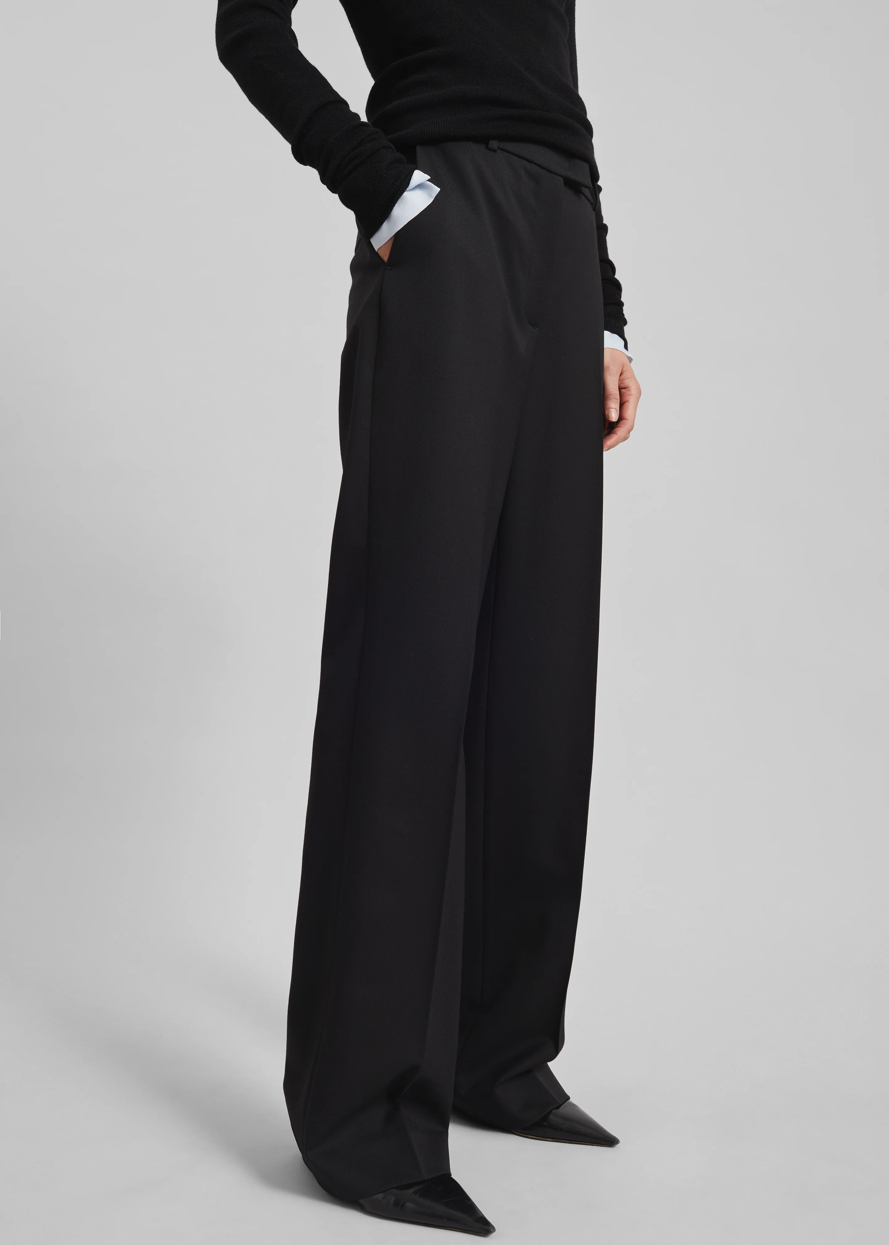 Lenora Straight Trousers - Black - Image 8
