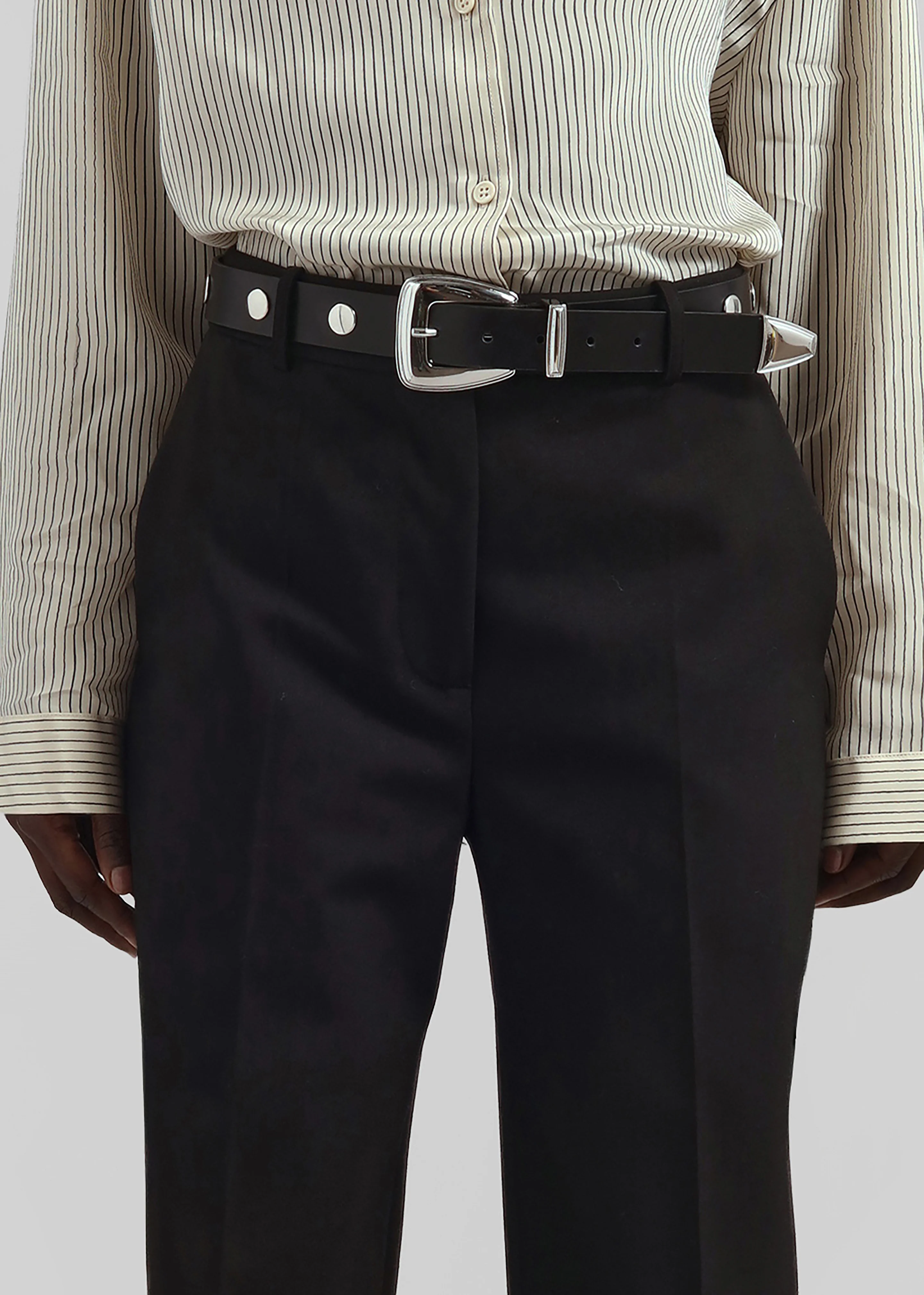 Lenora Straight Trousers - Black - Image 9