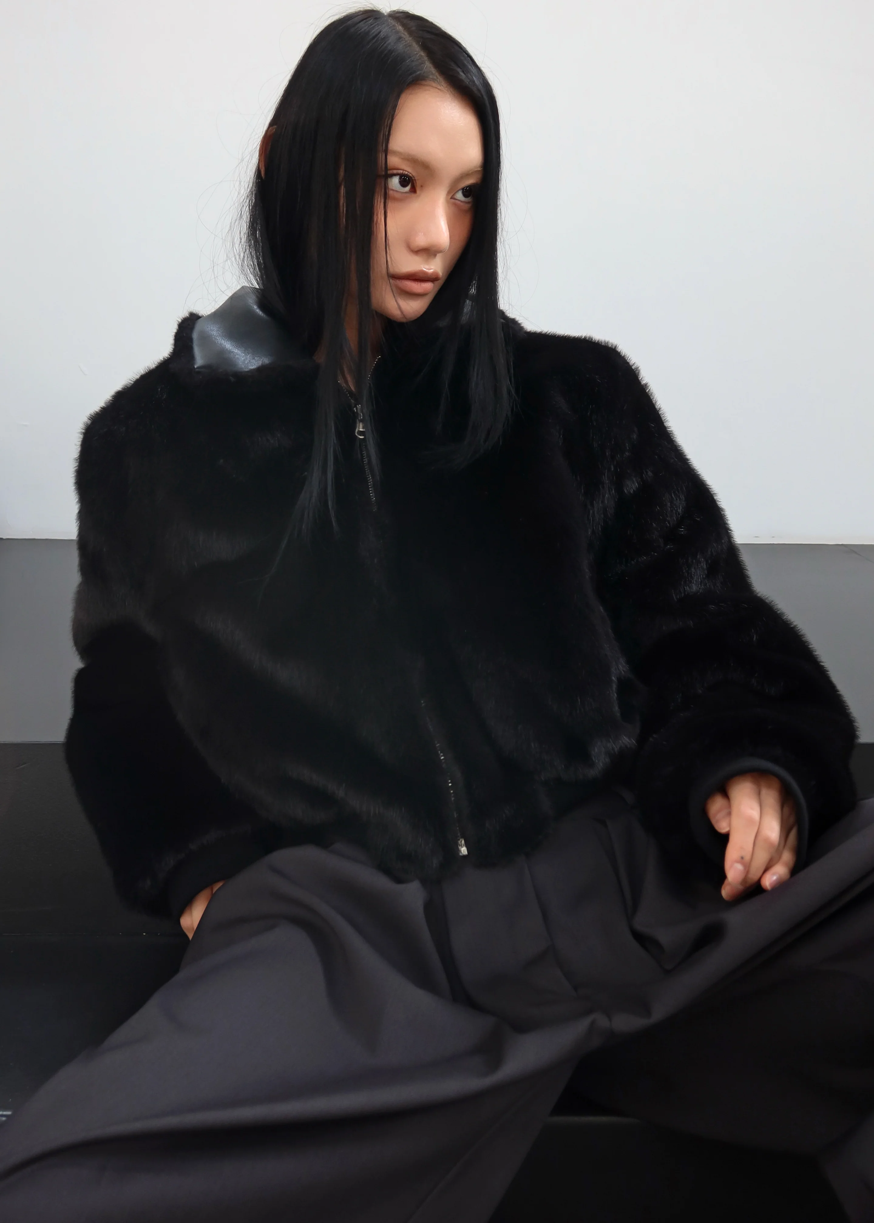 Leoben Reversible Bomber Jacket - Black - Image 7