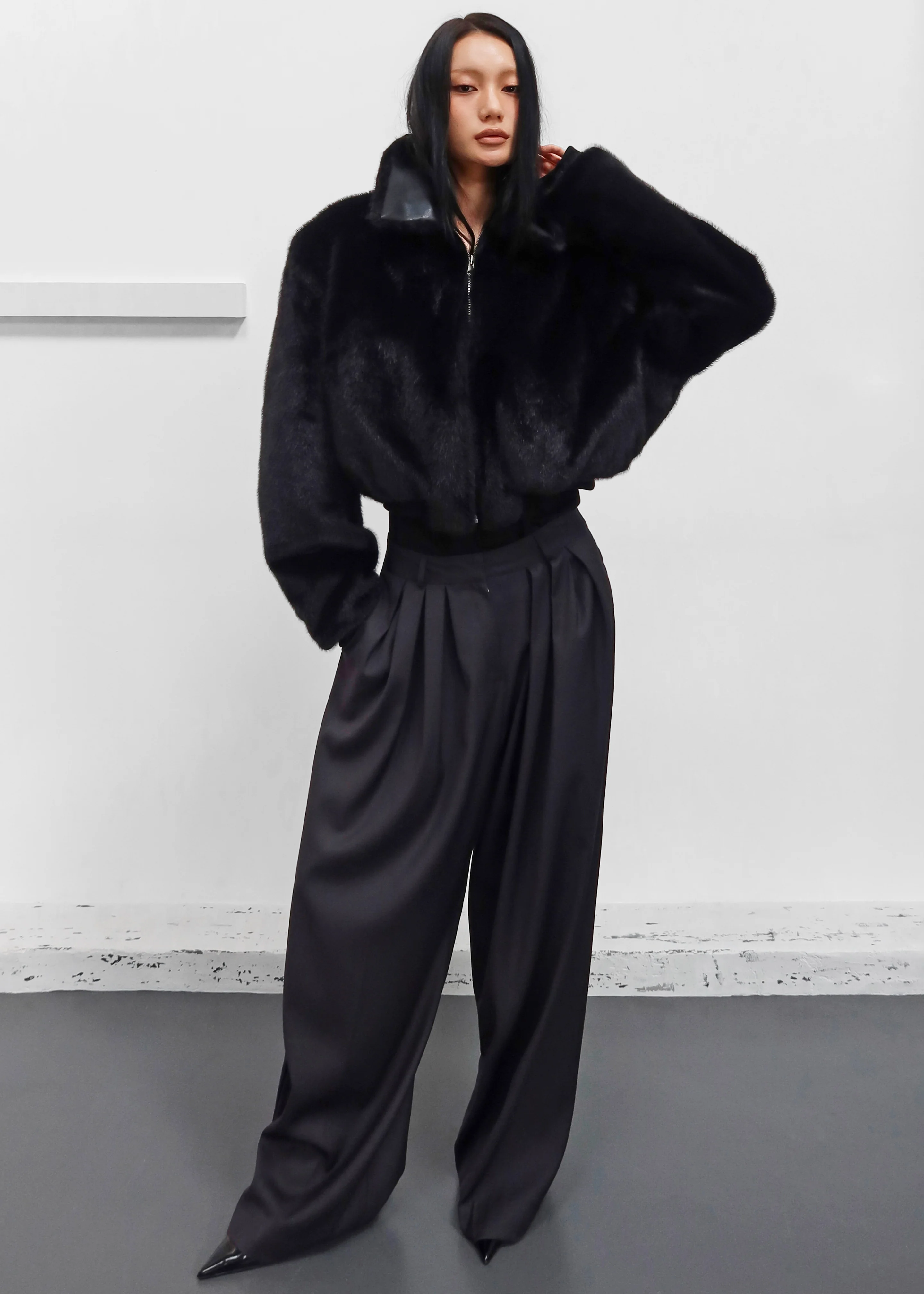 Leoben Reversible Bomber Jacket - Black - Image 9