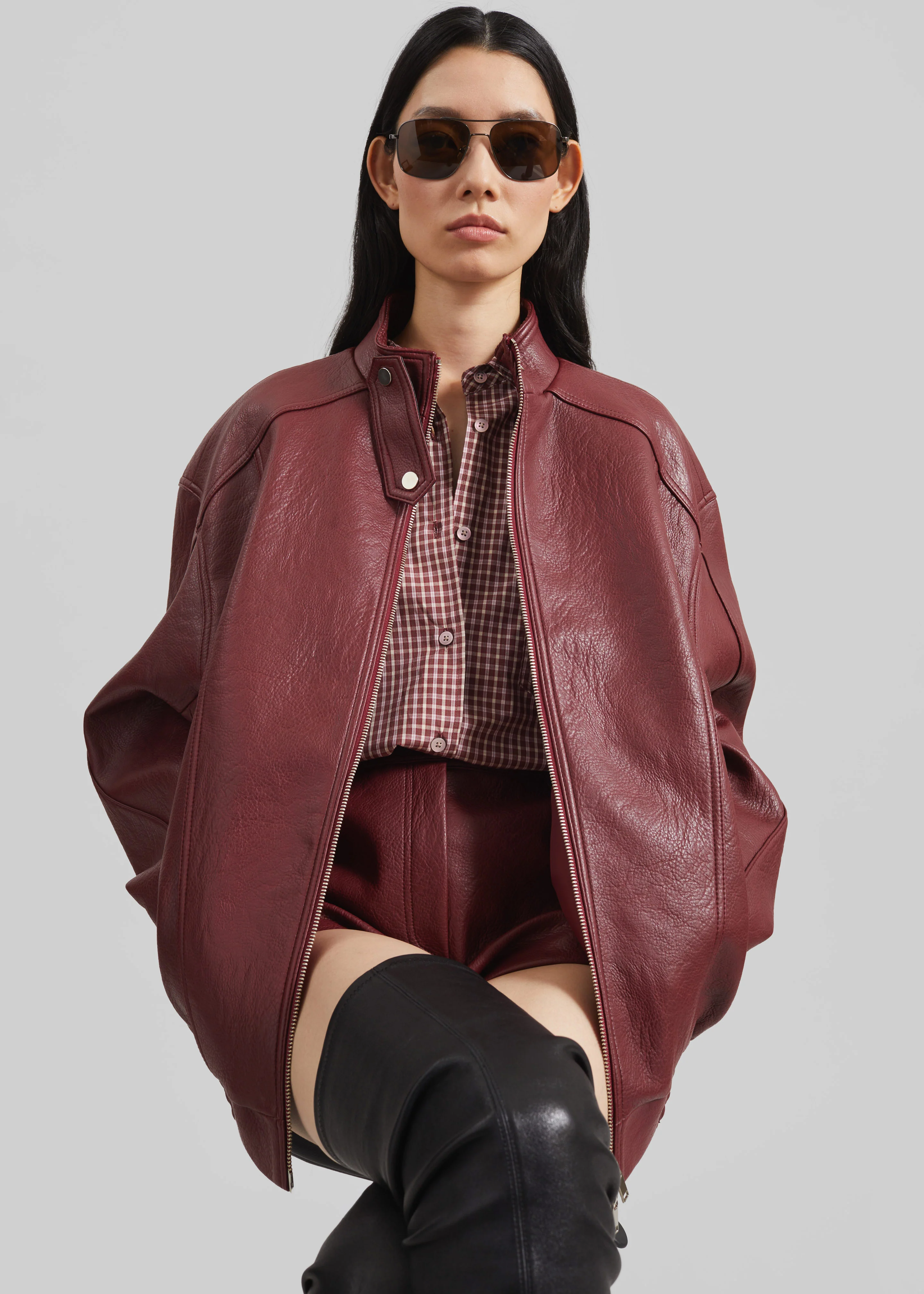 Lesja Cotton Shirt - Checked Red - Image 5