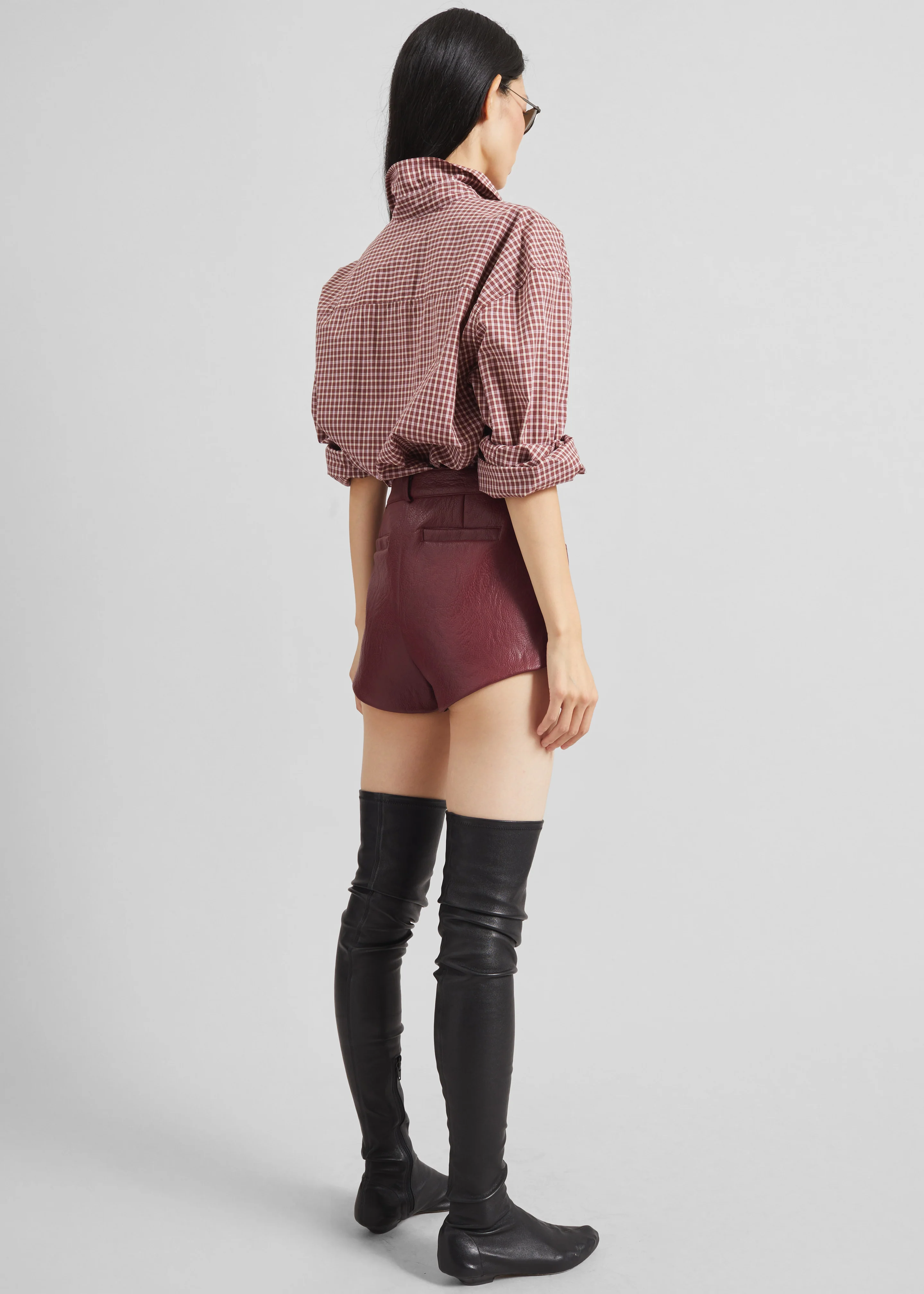 Lesja Cotton Shirt - Checked Red - Image 6
