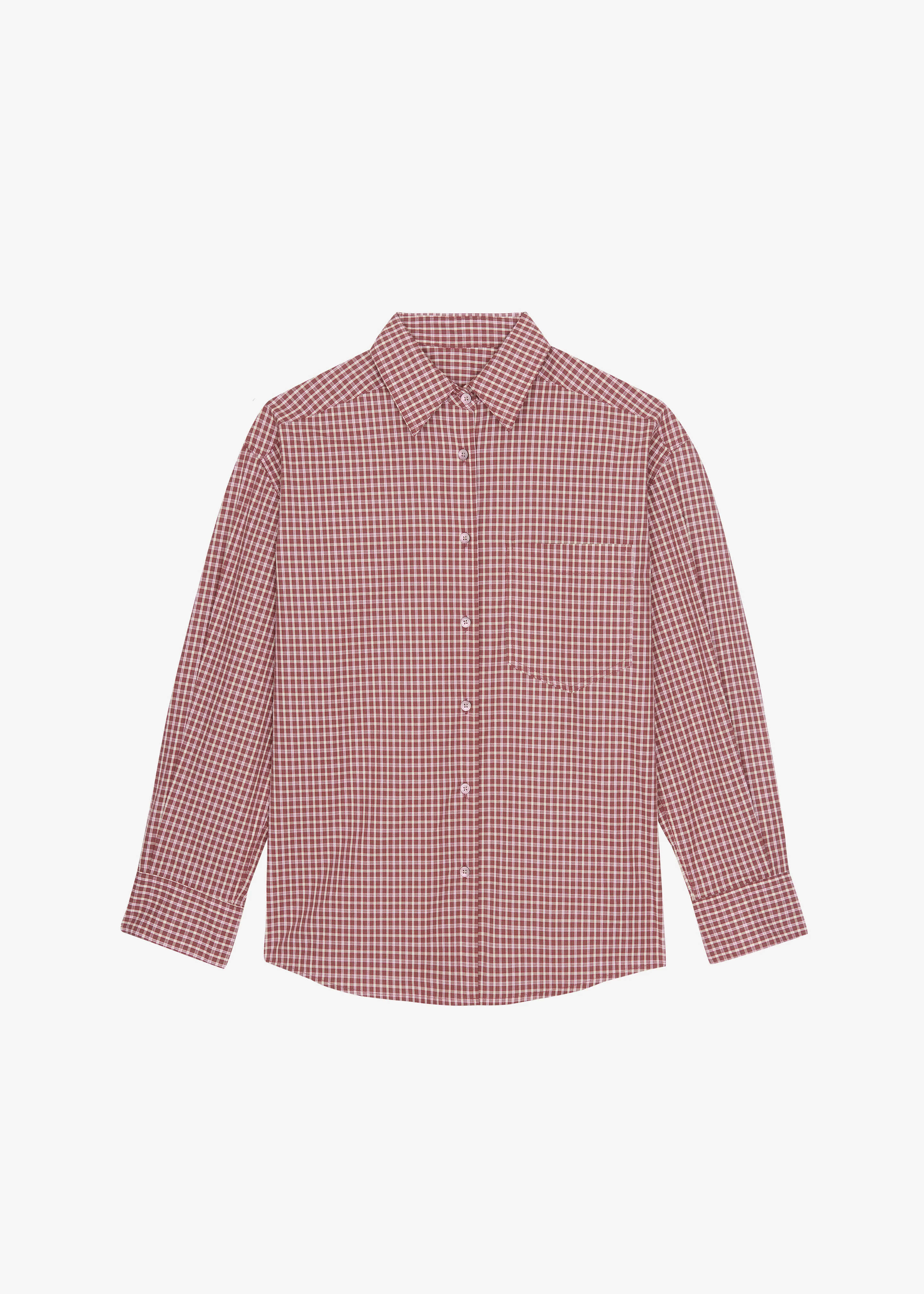 Lesja Cotton Shirt - Checked Red - Image 7