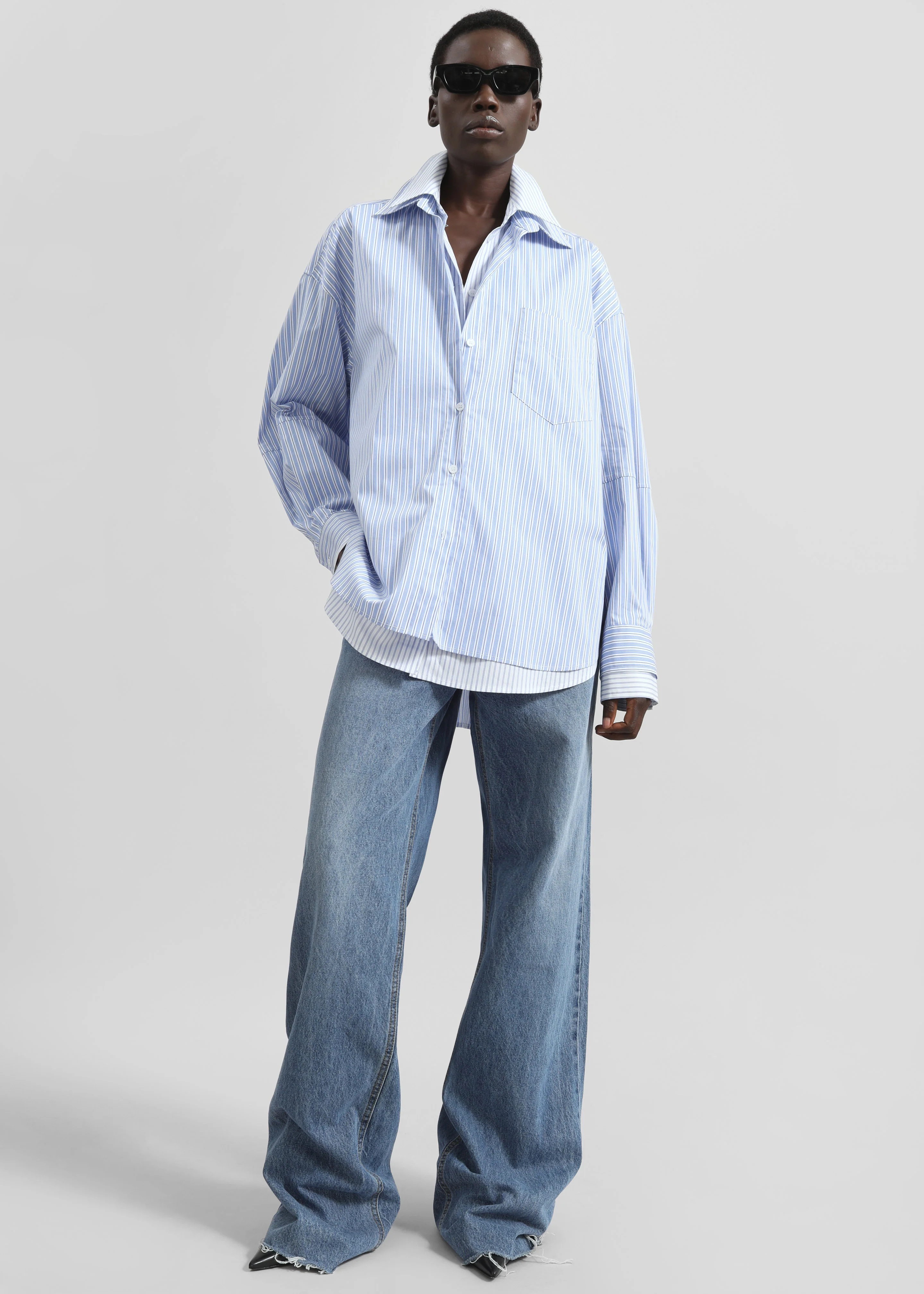 Lienz Double Shirt - Blue/White Stripe - Image 2