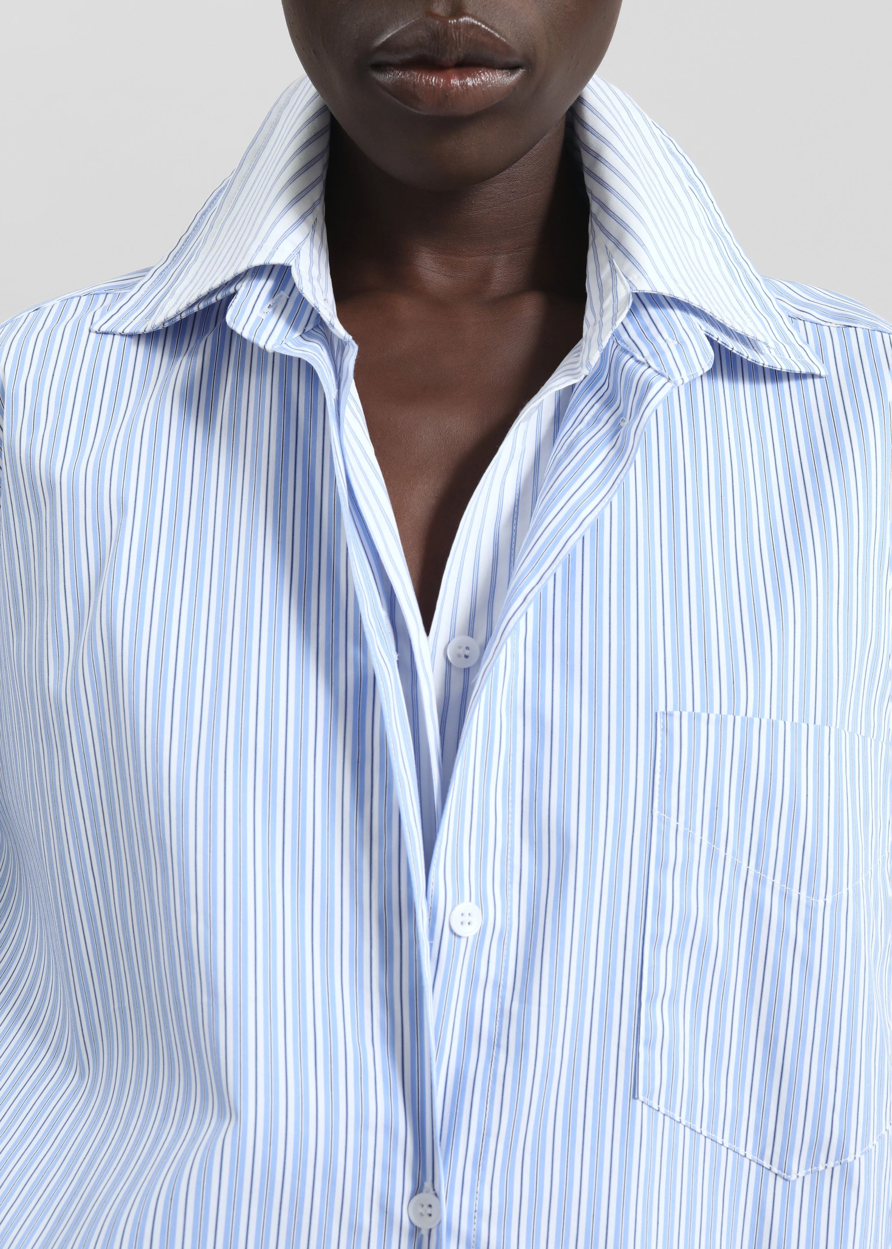 Lienz Double Shirt - Blue/White Stripe - Image 3