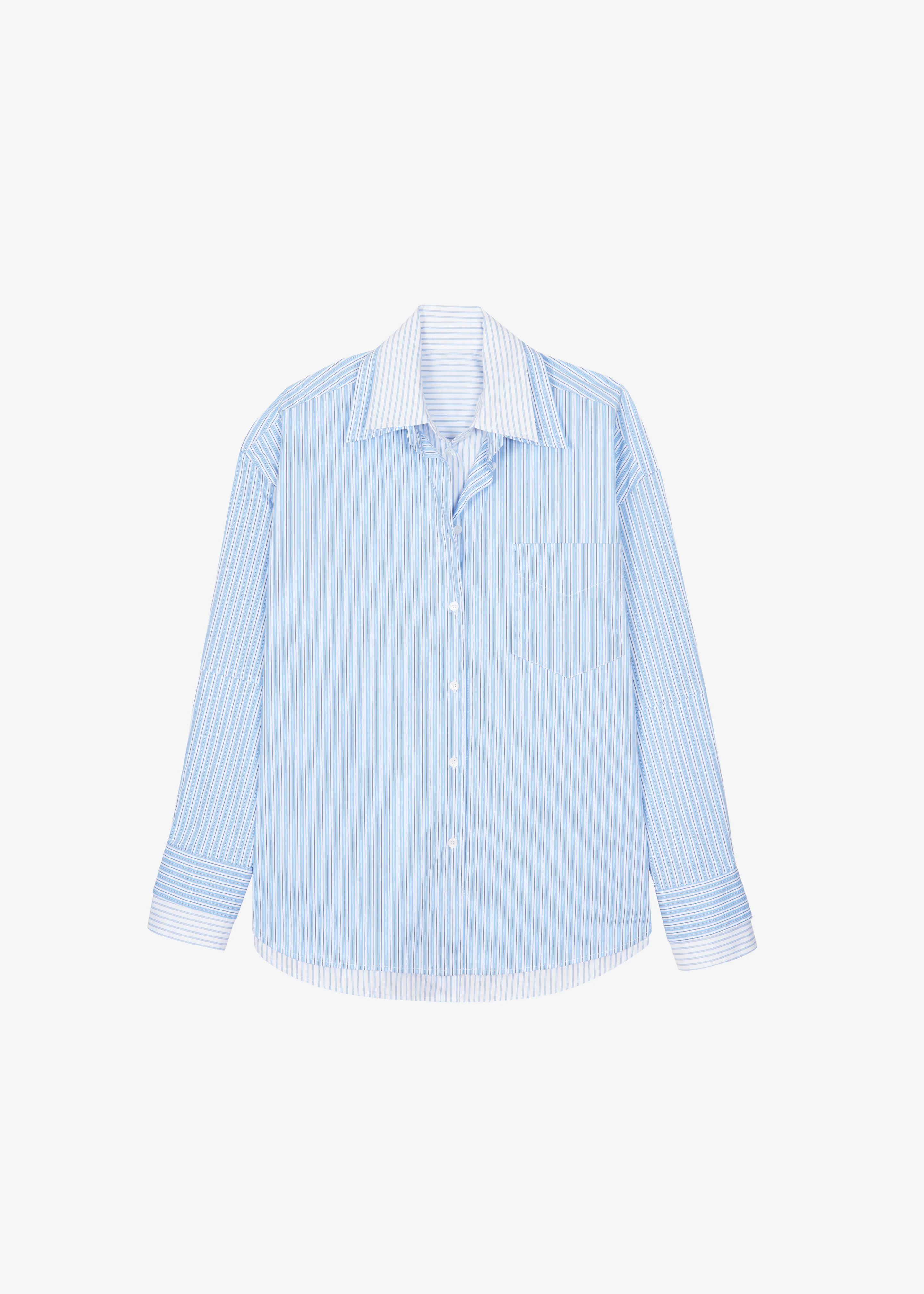 Lienz Double Shirt - Blue/White Stripe - Image 7