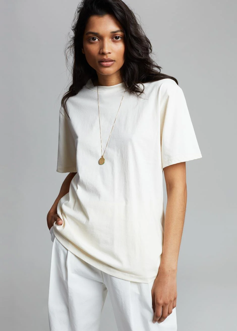 Lilou Simple Tee - Beige - Image 3