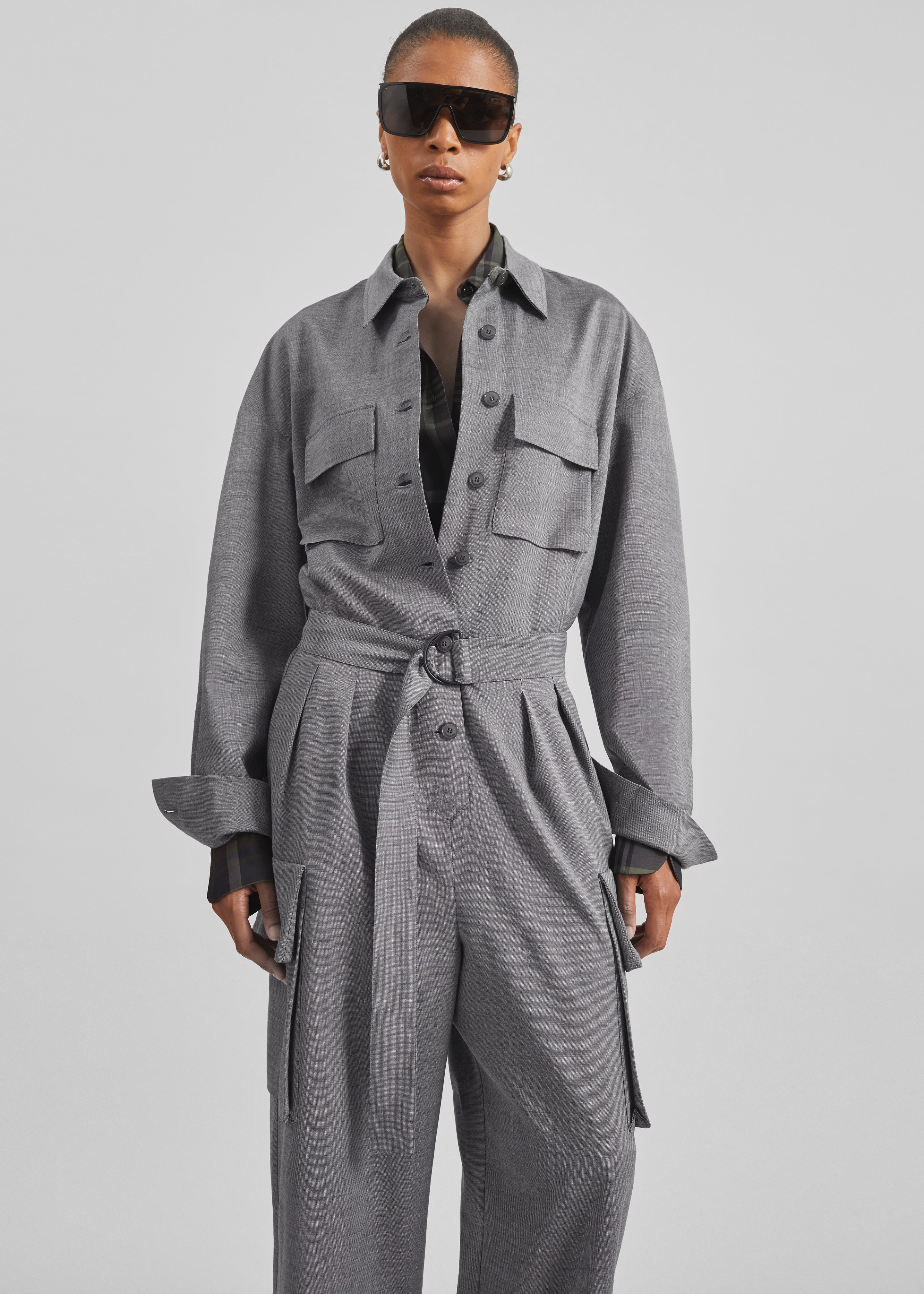 Linda Jumpsuit - Grey Melange - Image 5