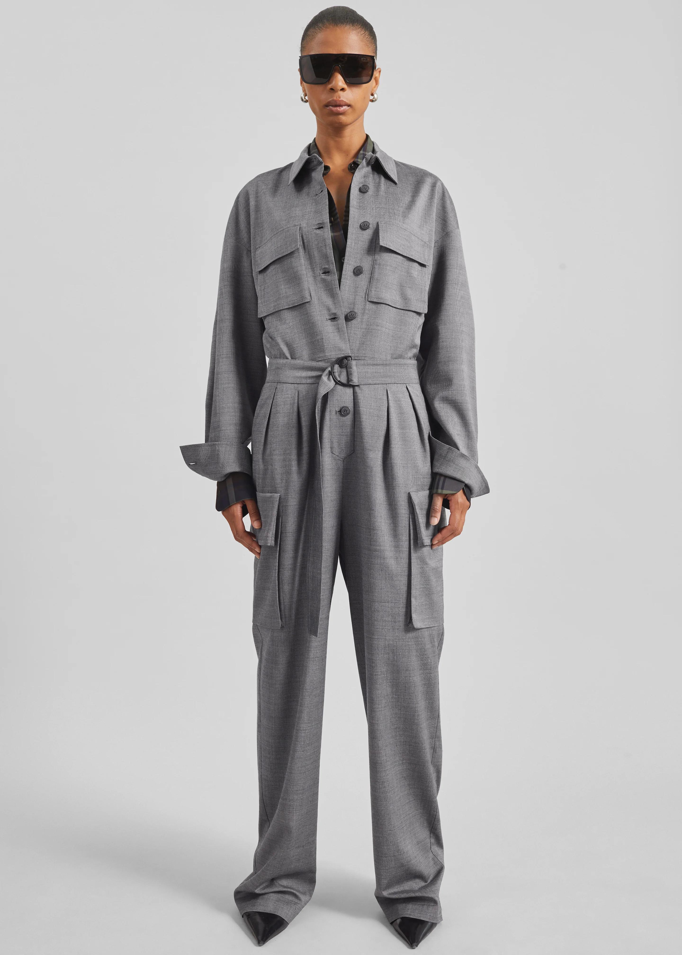 Linda Jumpsuit - Grey Melange - Image 7