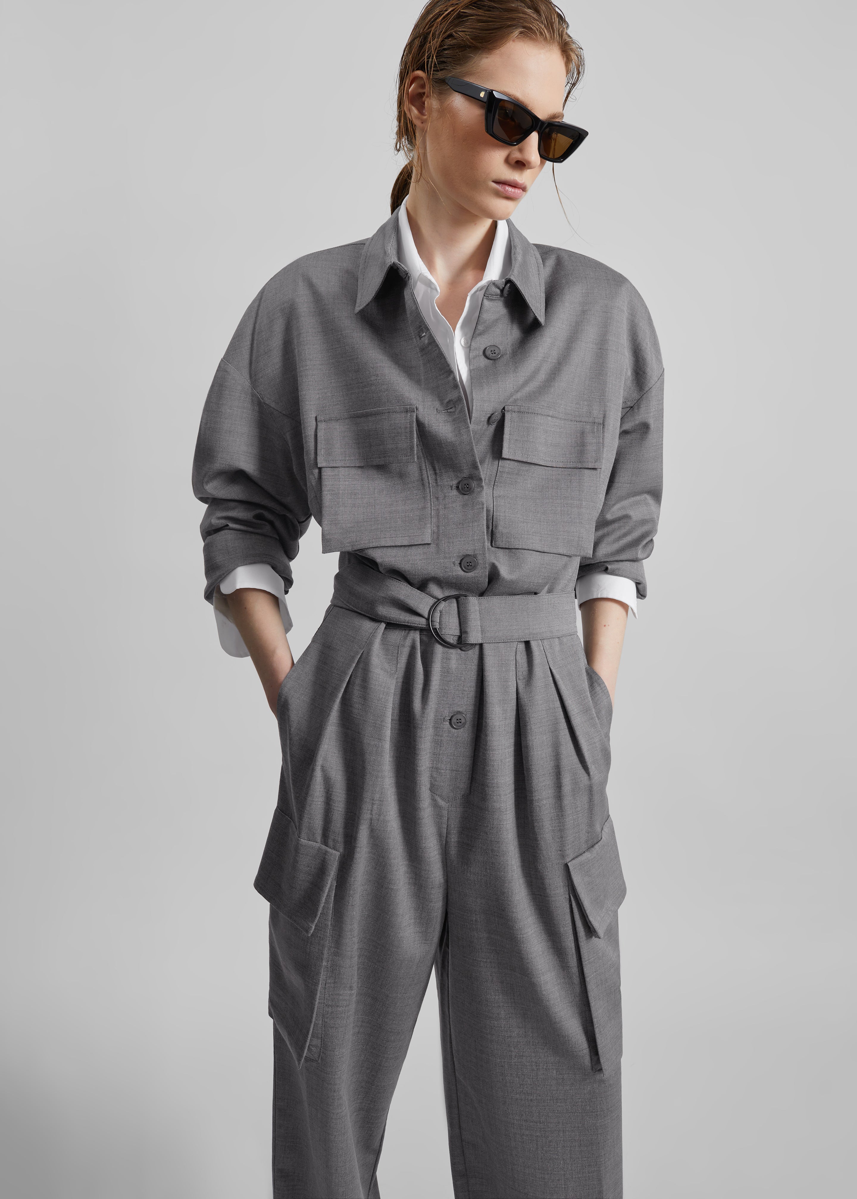 Linda Jumpsuit - Grey Melange - Image 8