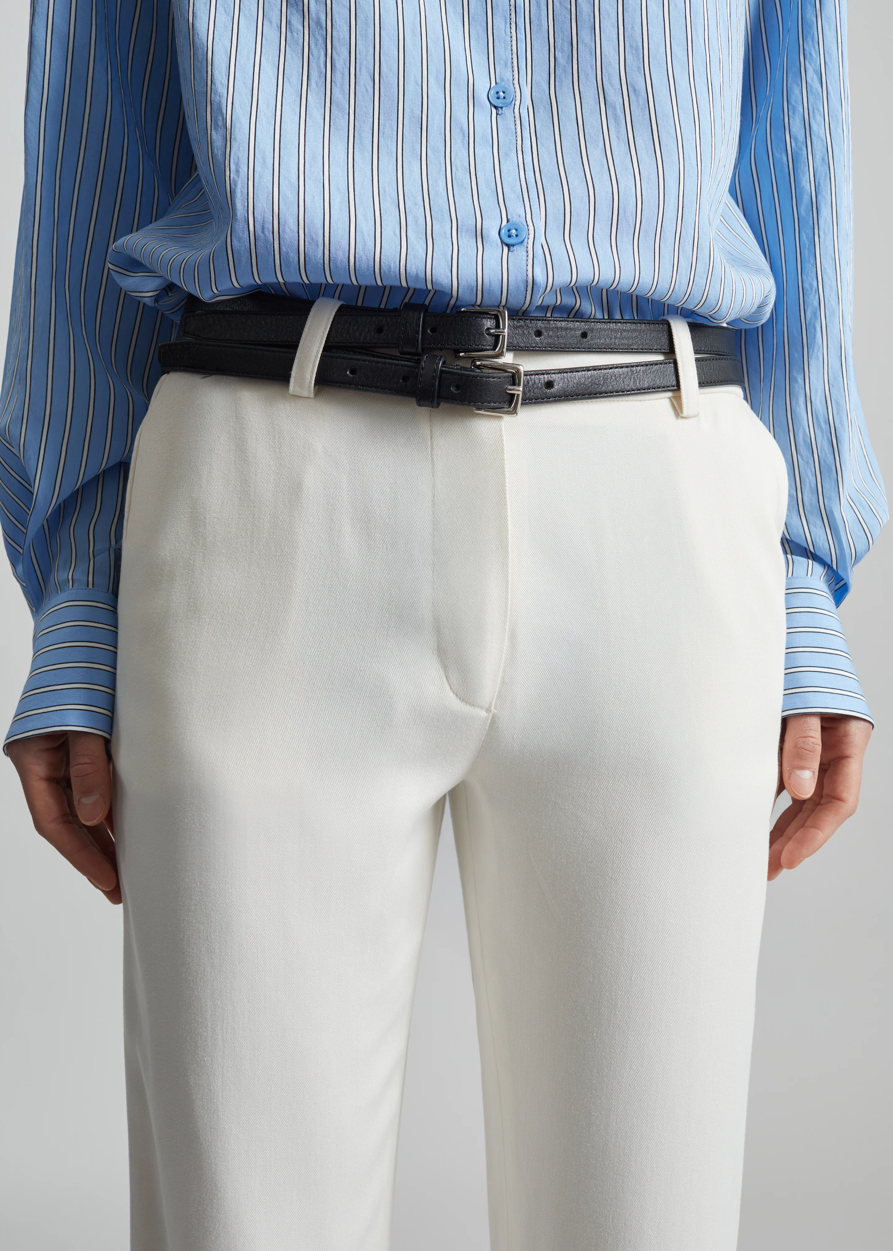 Lior Fluid Capri Pants - Ivory - Image 3