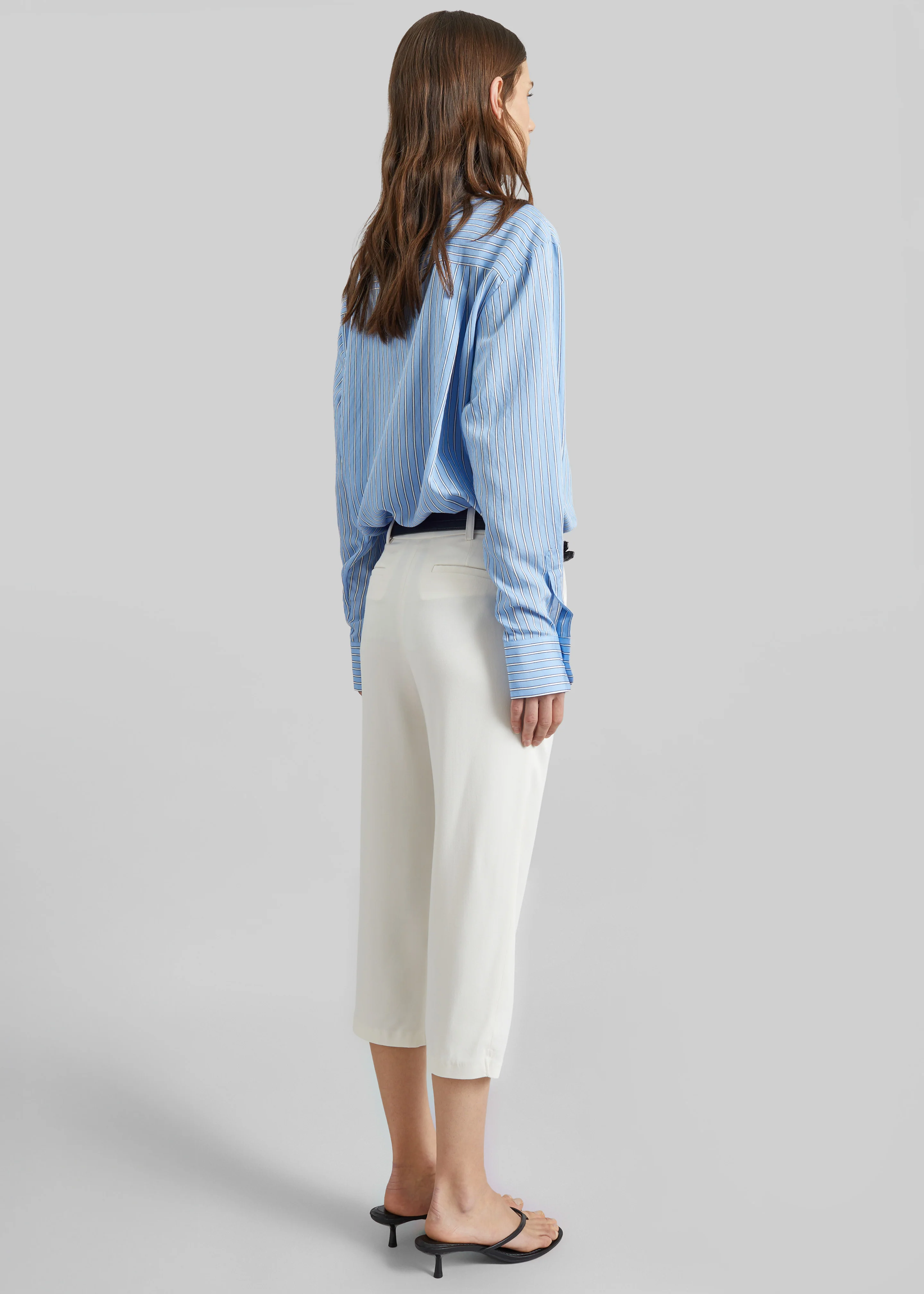Lior Fluid Capri Pants - Ivory - Image 7