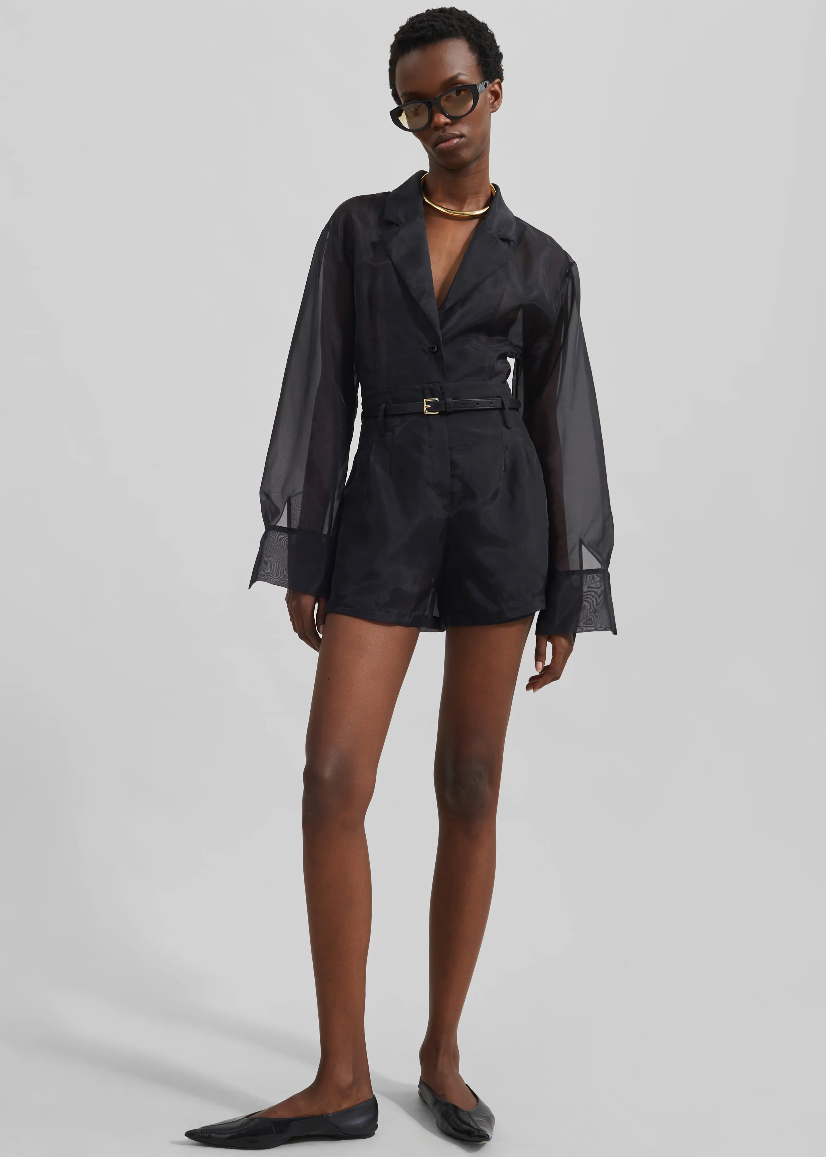 Lise Sheer Blazer - Black - Image 2