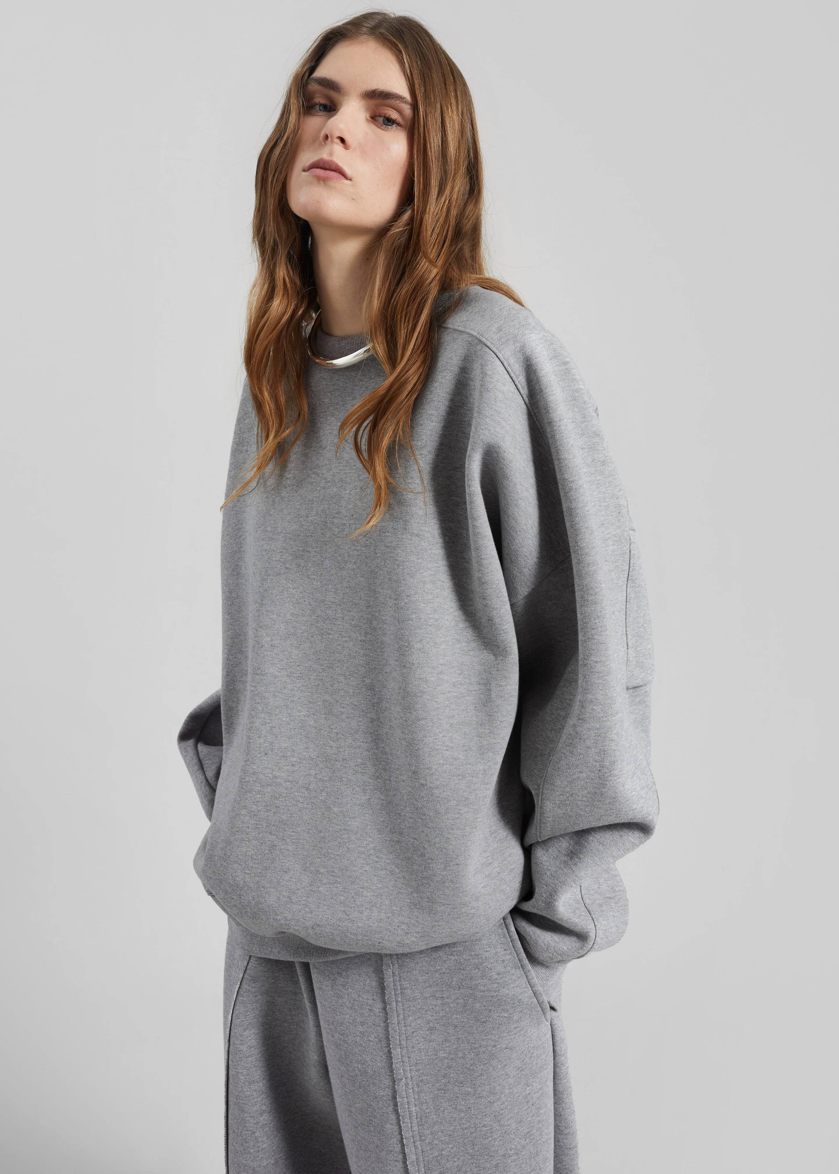 Lonay Balloon Sleeve Sweatshirt - Grey - Image 3