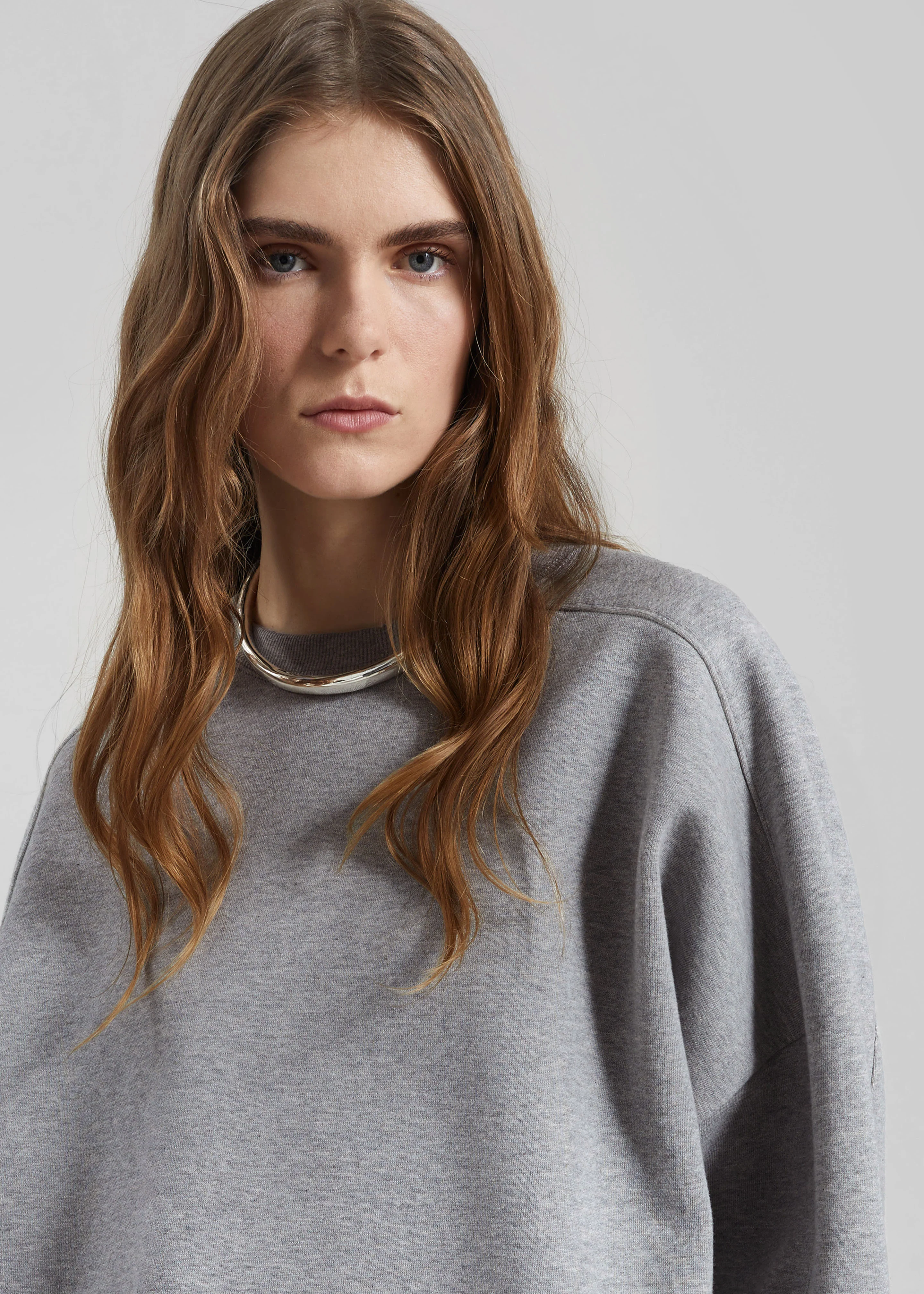 Lonay Balloon Sleeve Sweatshirt - Grey - Image 4