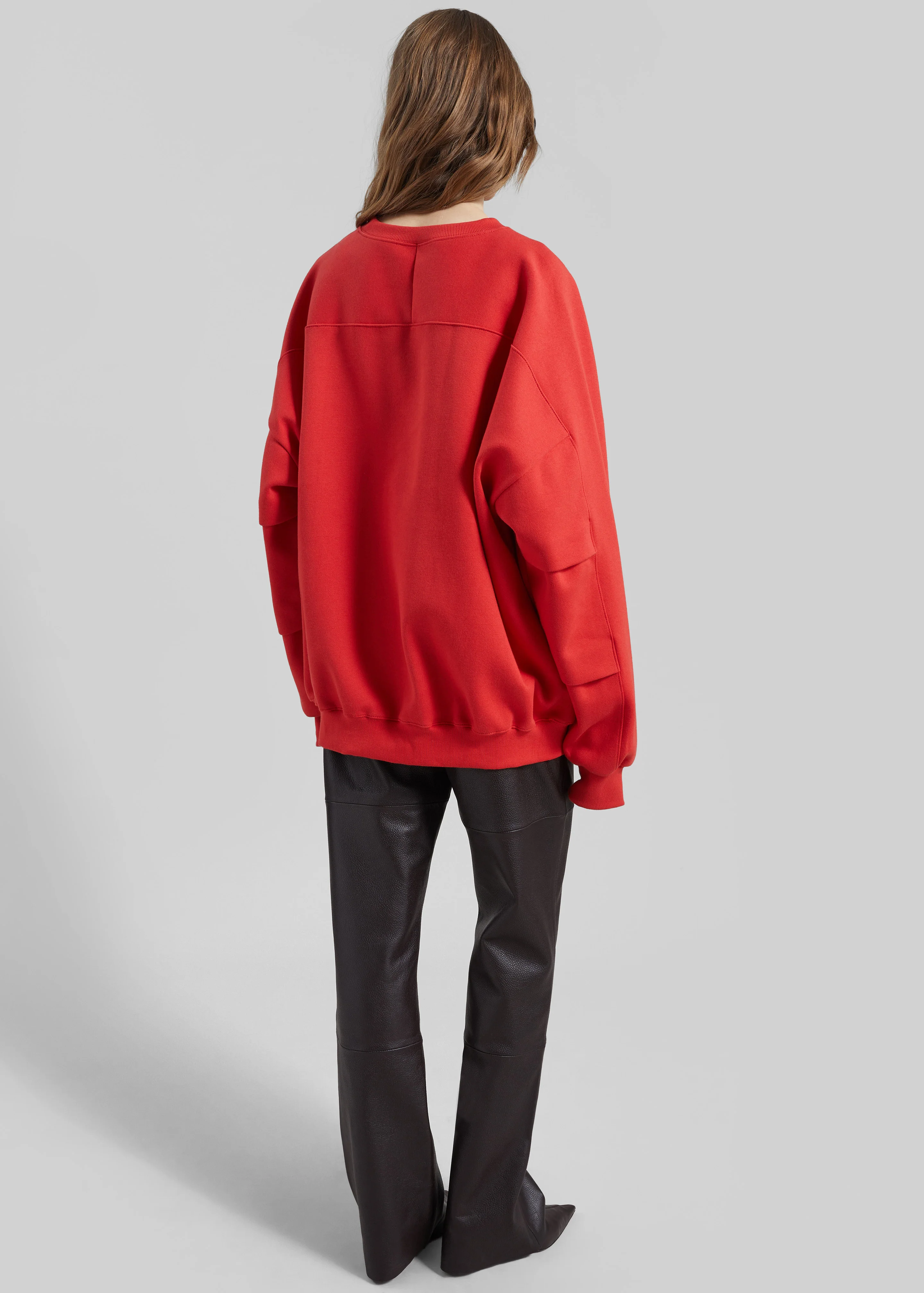 Lonay Balloon Sleeve Sweatshirt - Red - Image 6