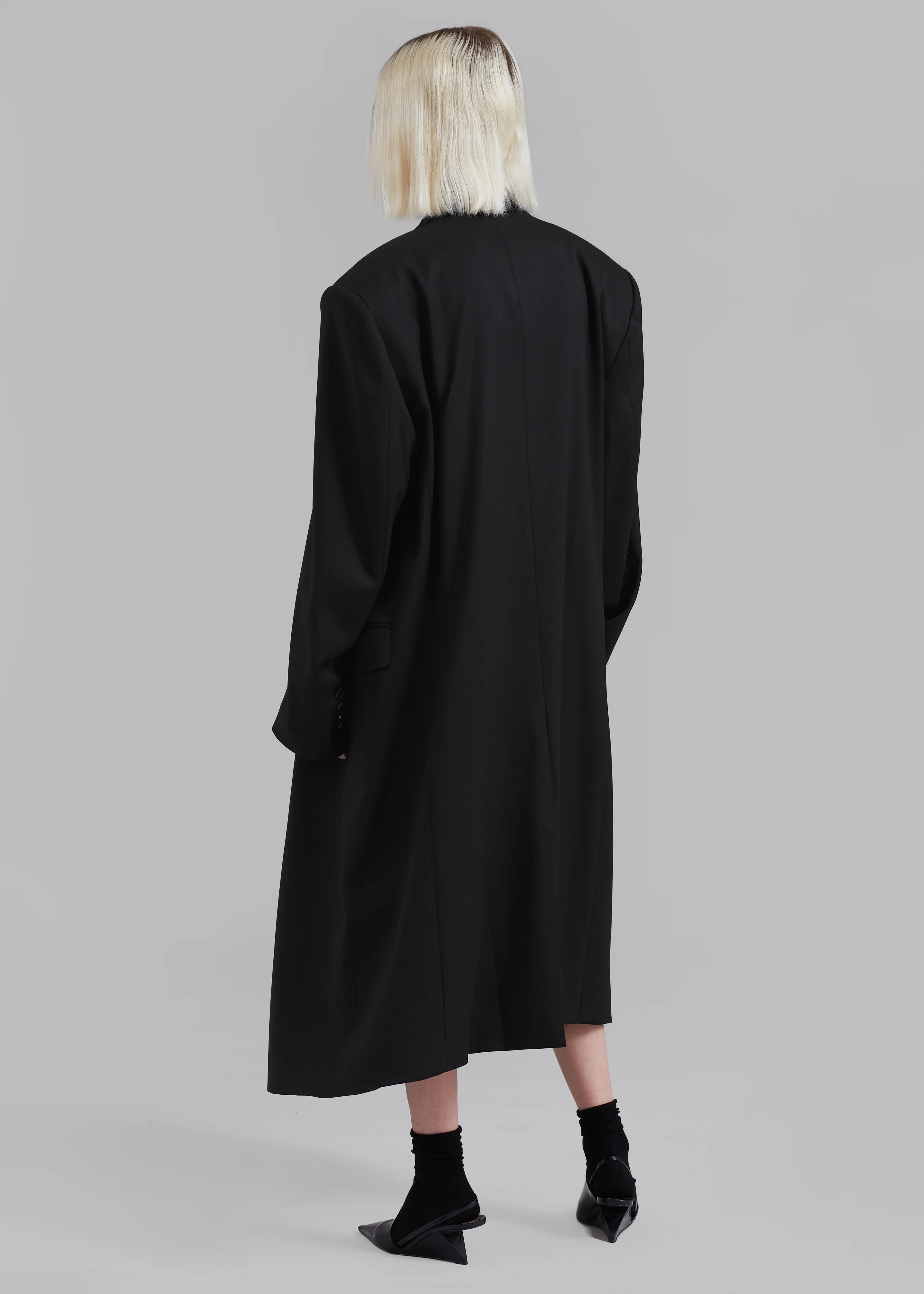 London Double Breasted Coat - Black - Image 12
