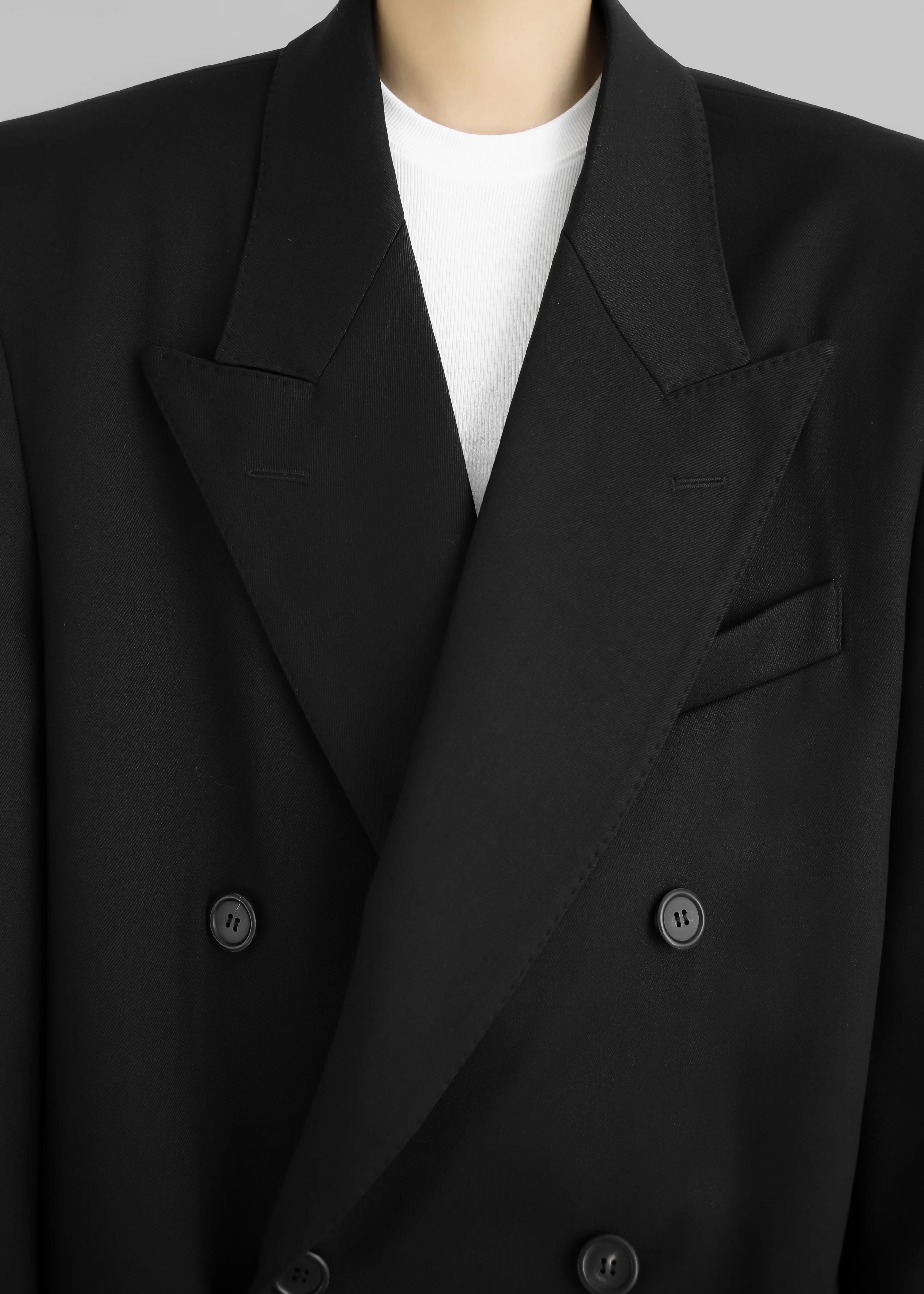 London Double Breasted Coat - Black - Image 7