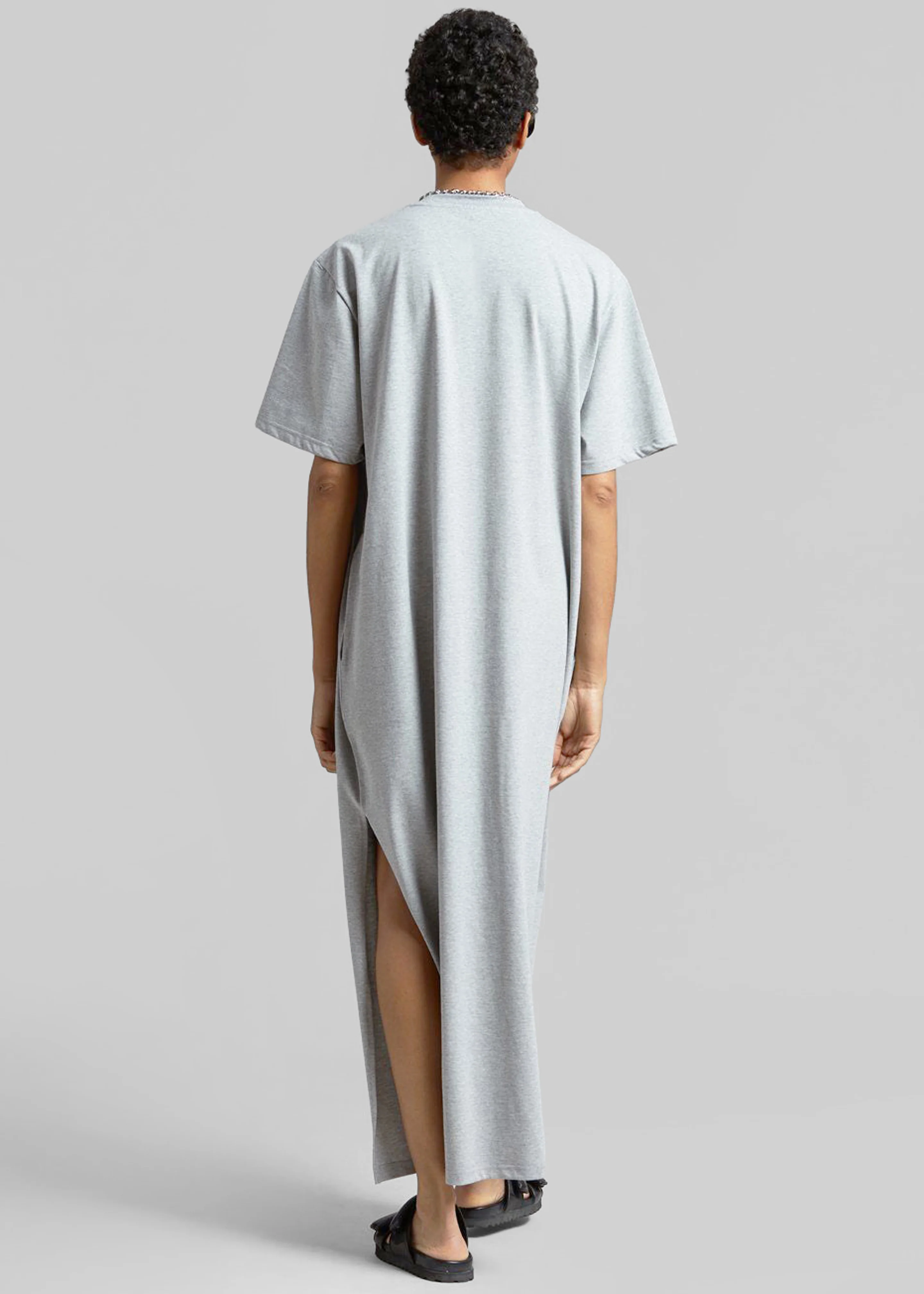 Lou Oversized Tee Dress - Heather Grey - Image 6