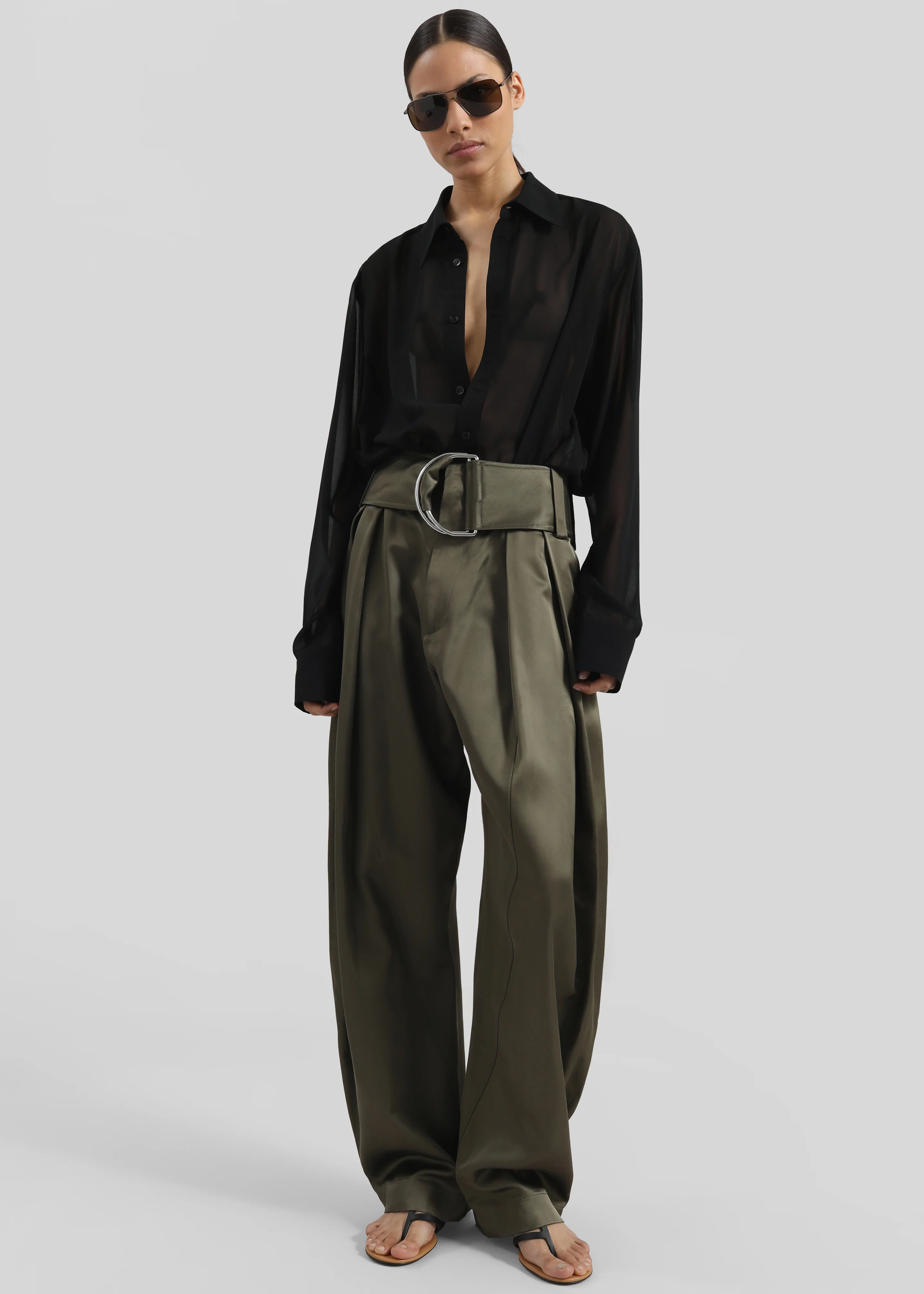 Louis Gabriel Nouchi Classic Transparent Shirt - Black - Image 3