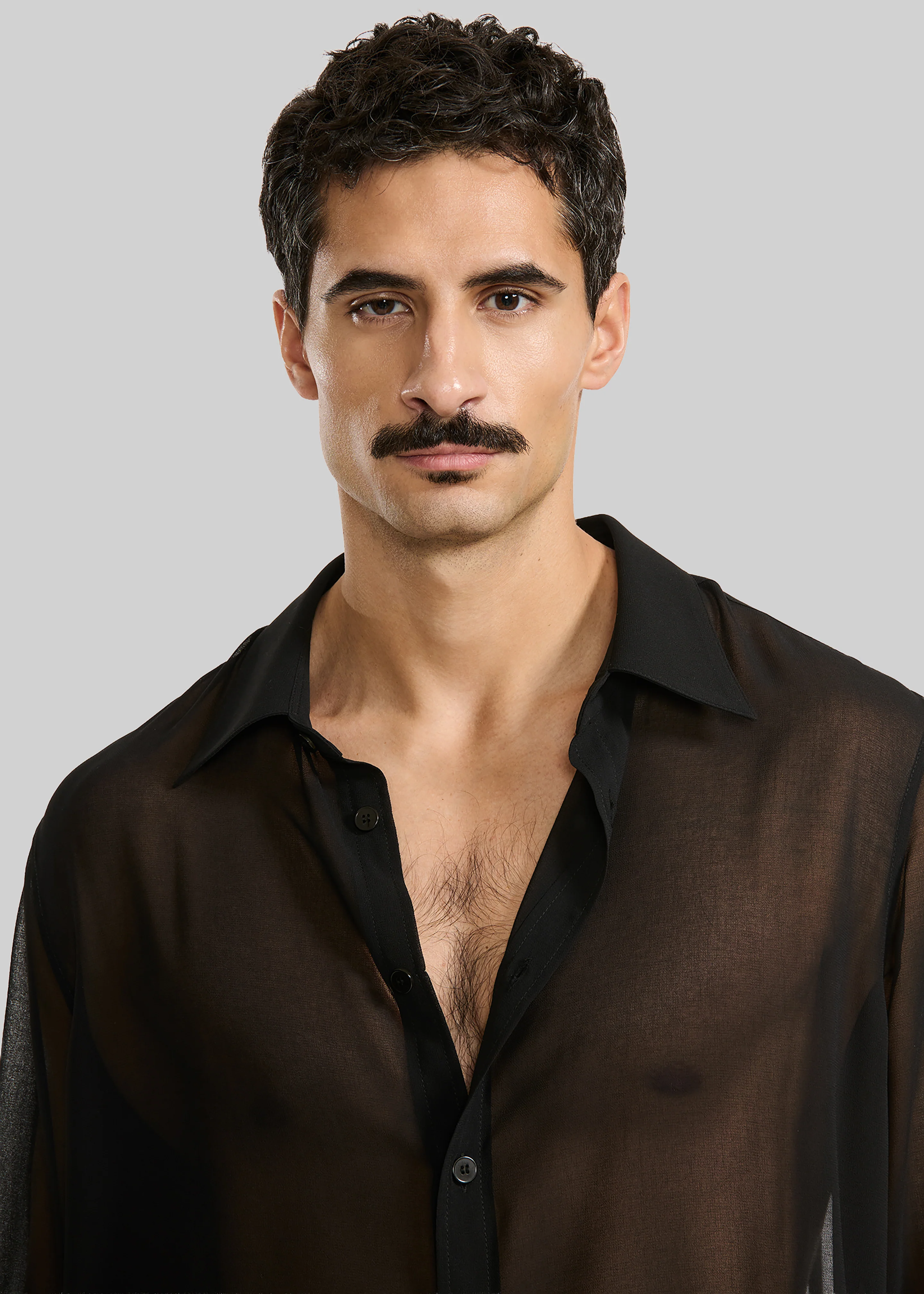 Louis Gabriel Nouchi Classic Transparent Shirt - Black - Image 8