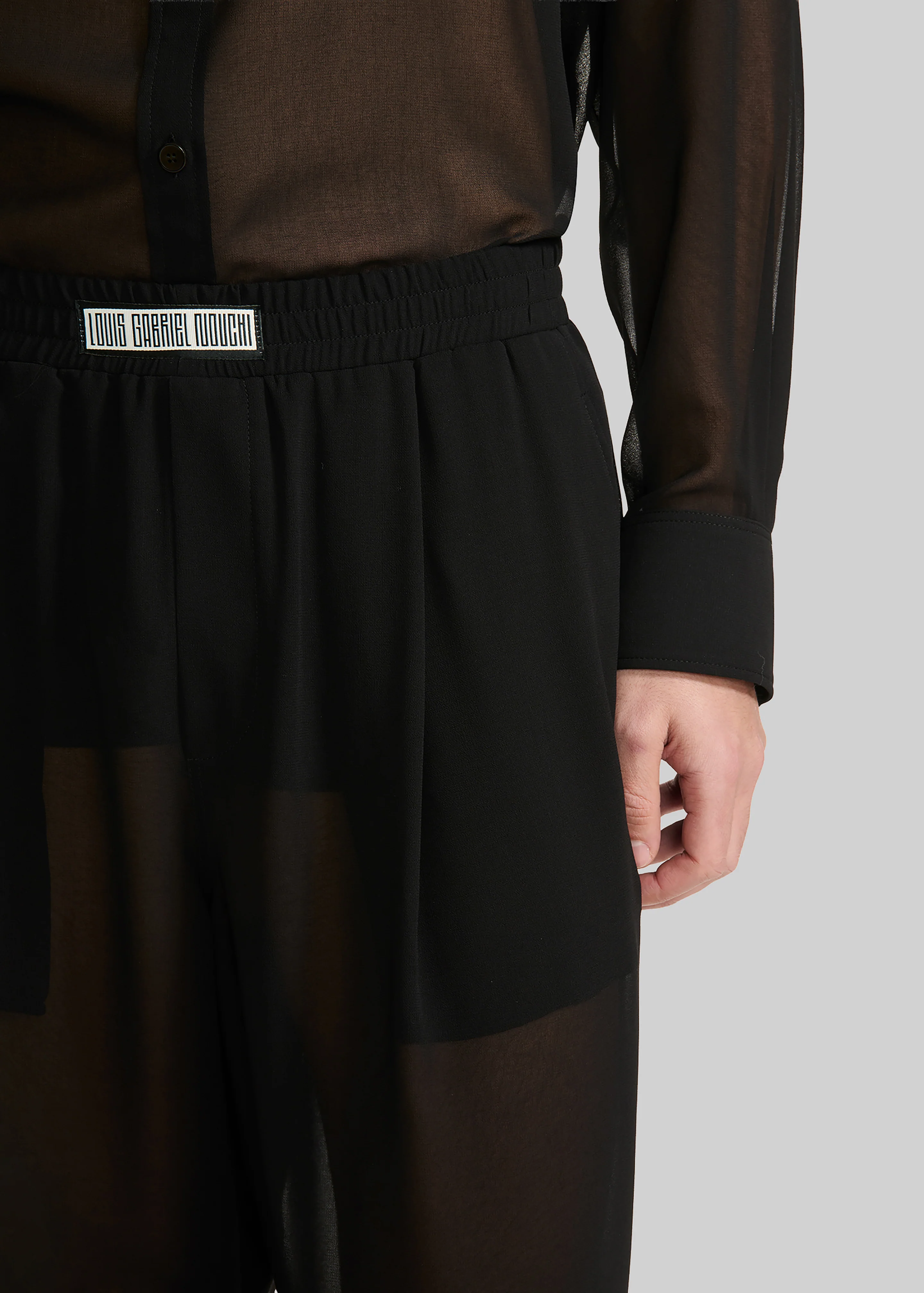 Louis Gabriel Nouchi Large Jogging Pants - Black - Image 3