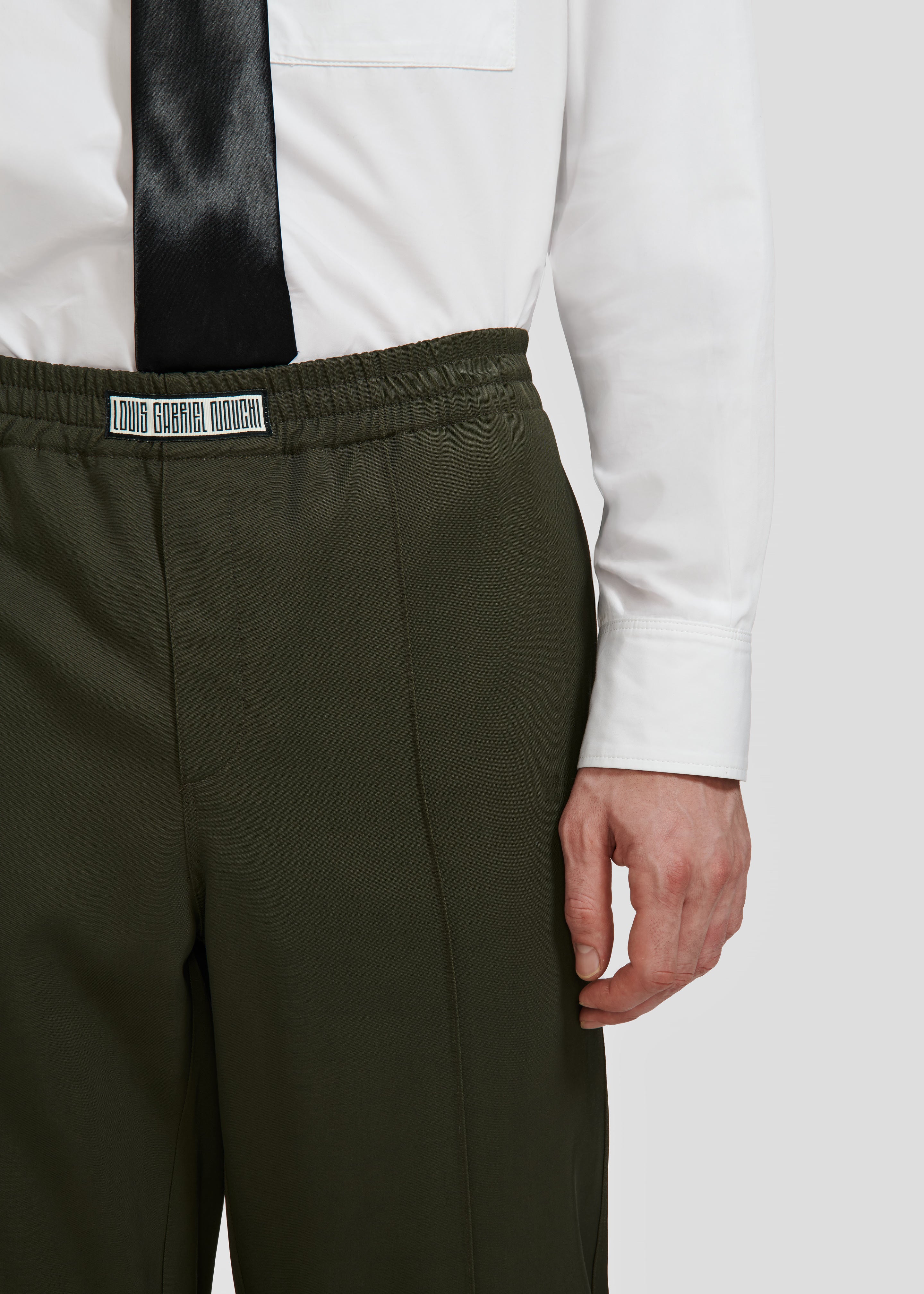 Louis Gabriel Nouchi Tapered Jogging Pants - Army - Image 3