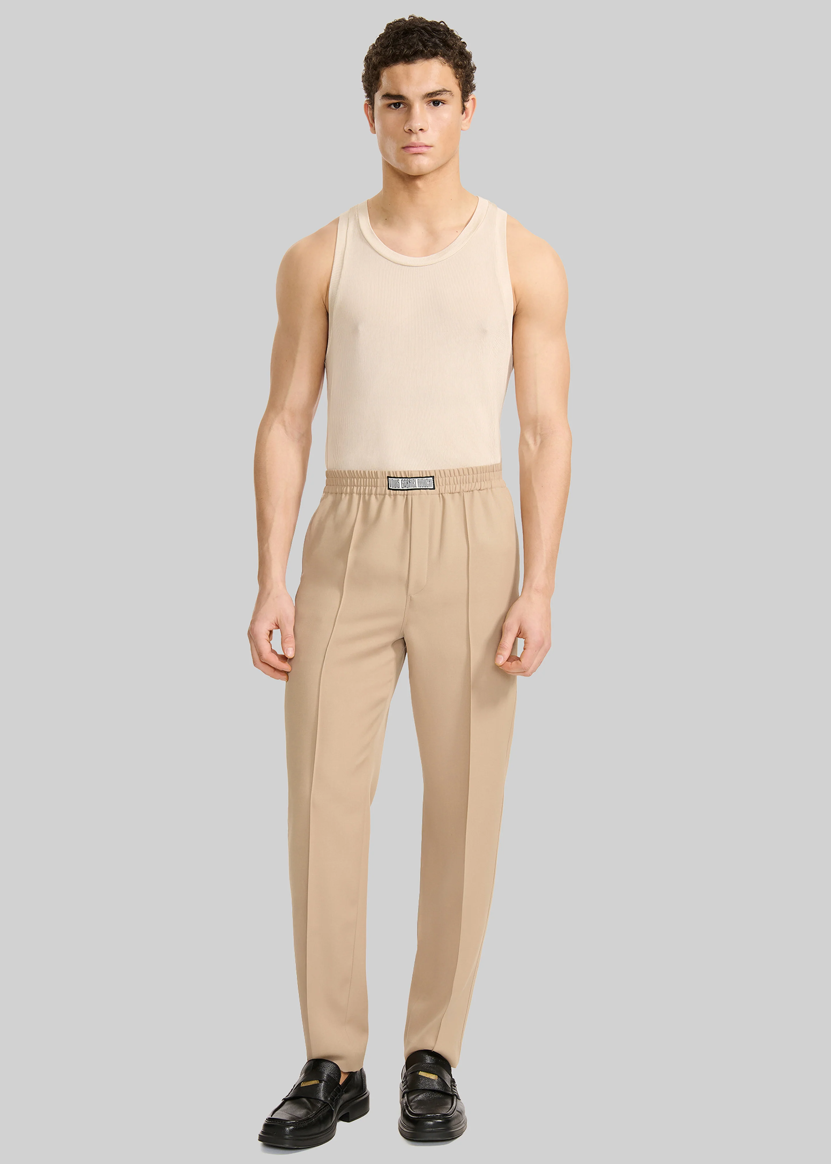 Louis Gabriel Nouchi Tapered Jogging Pants - Sand - Image 2