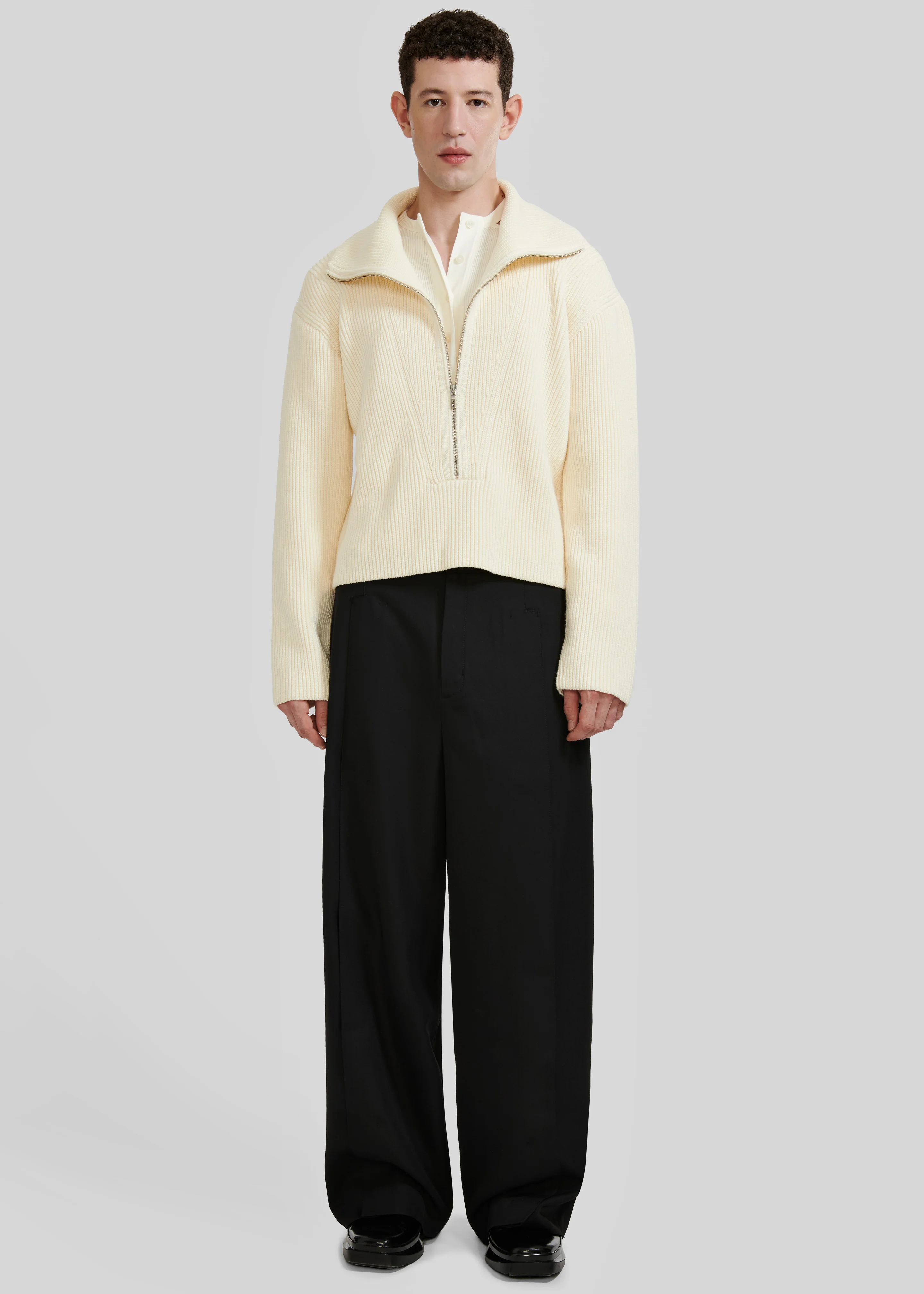 Louis Gabriel Nouchi Trucker Jumper - Bone - Image 3