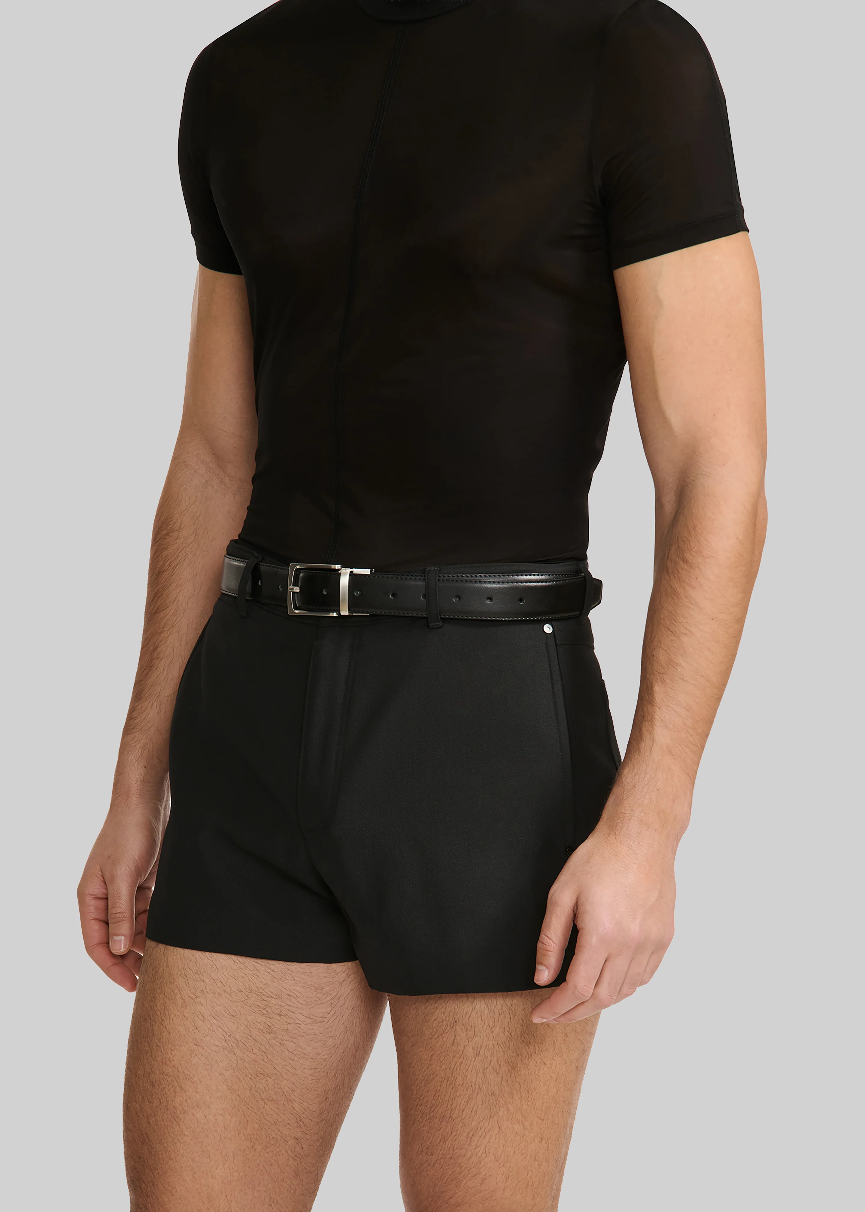 Louis Gabriel Nouchi Wool Suit Shorts - Black - Image 3