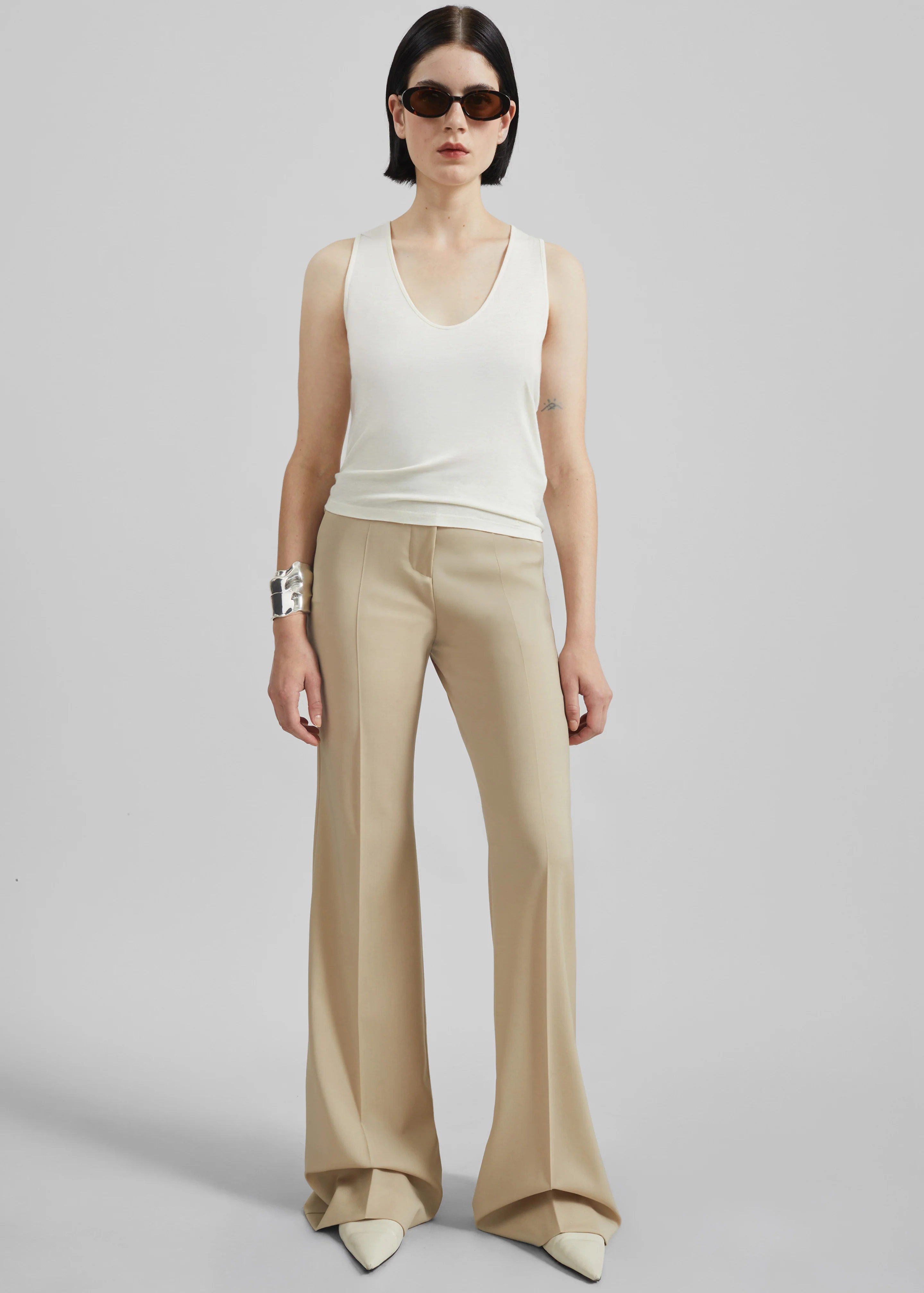 Loulou de Saison Albia LDS Tank Top - Ivory - Image 2