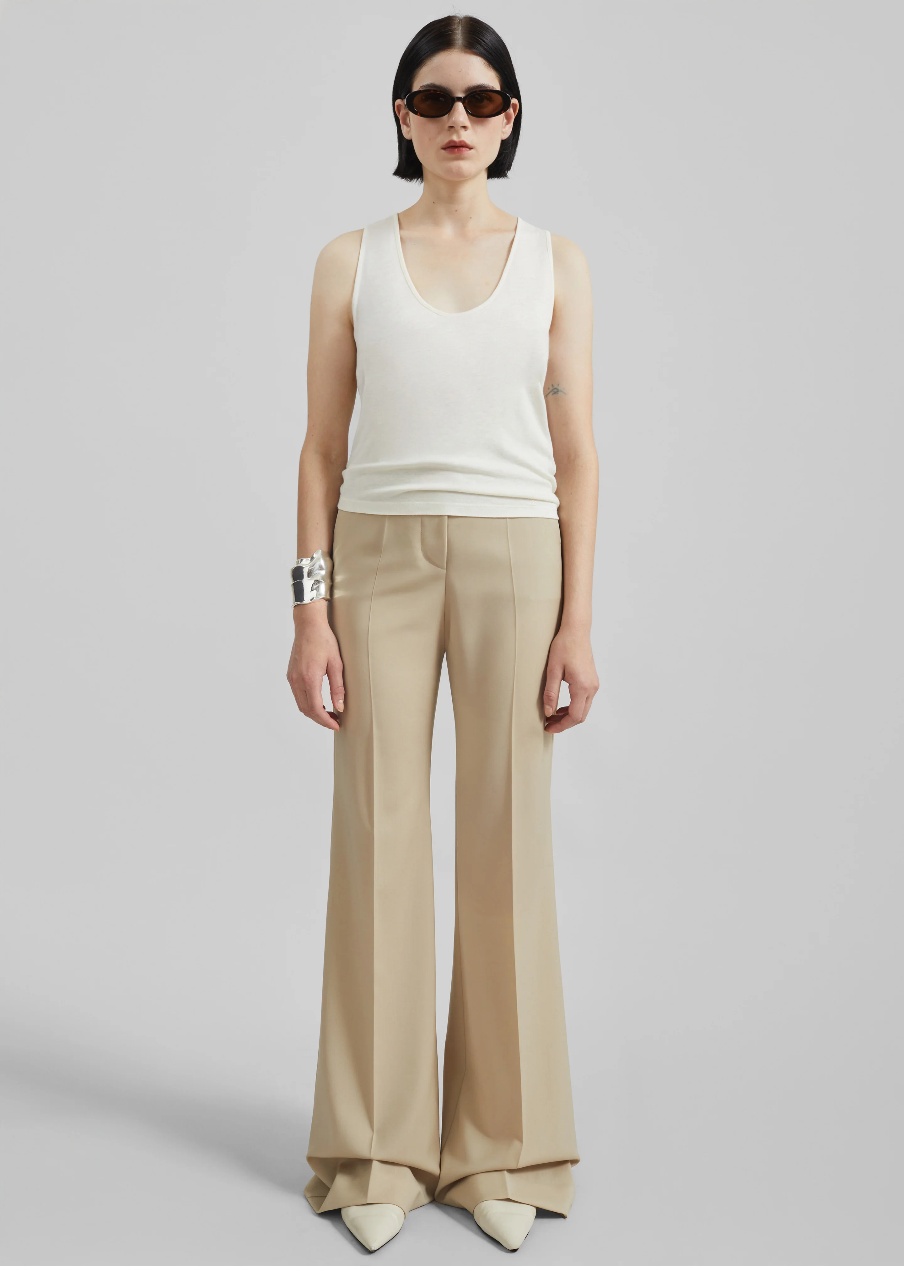 Loulou de Saison Albia LDS Tank Top - Ivory - Image 4