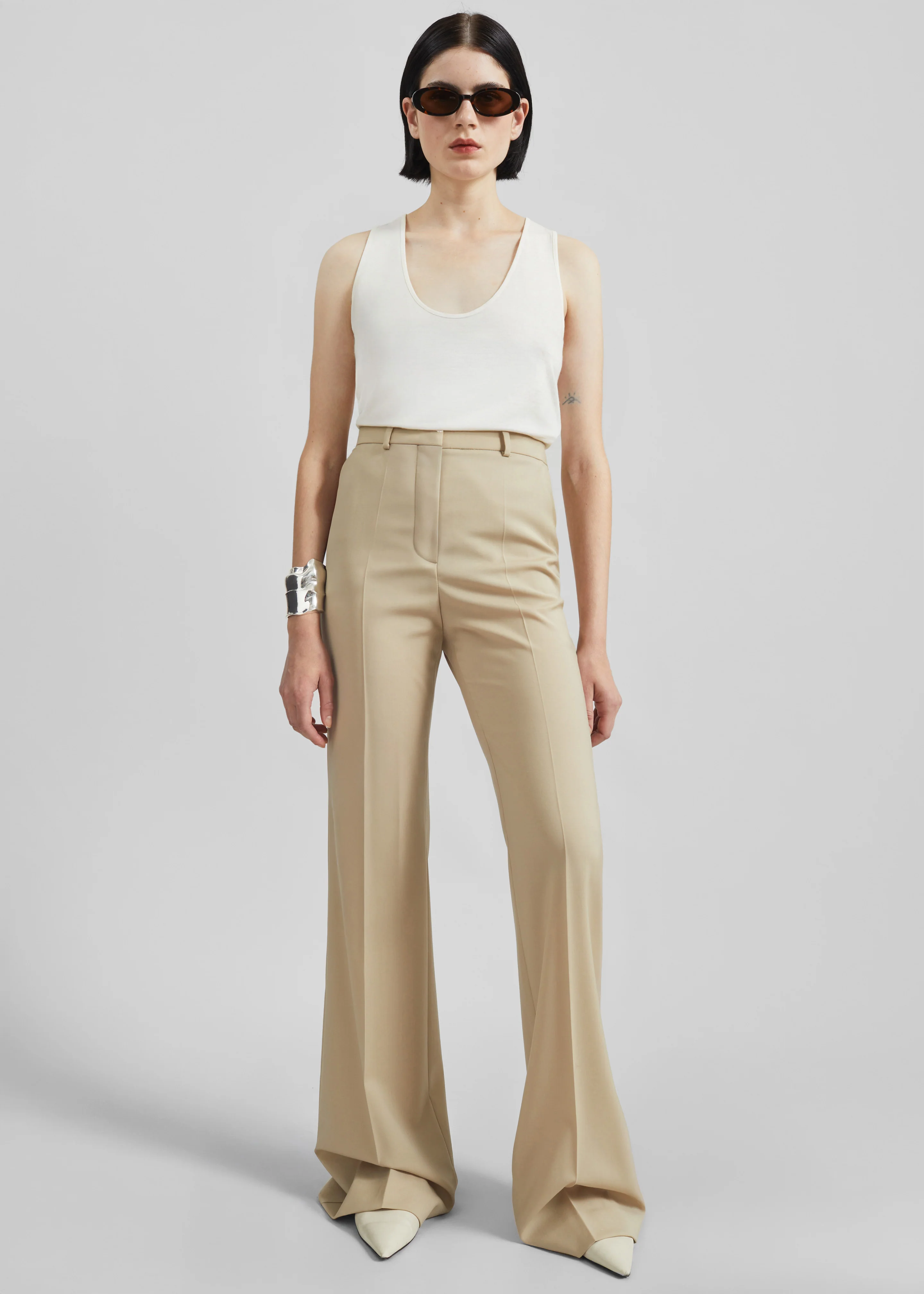 Loulou de Saison Albia LDS Tank Top - Ivory - Image 5