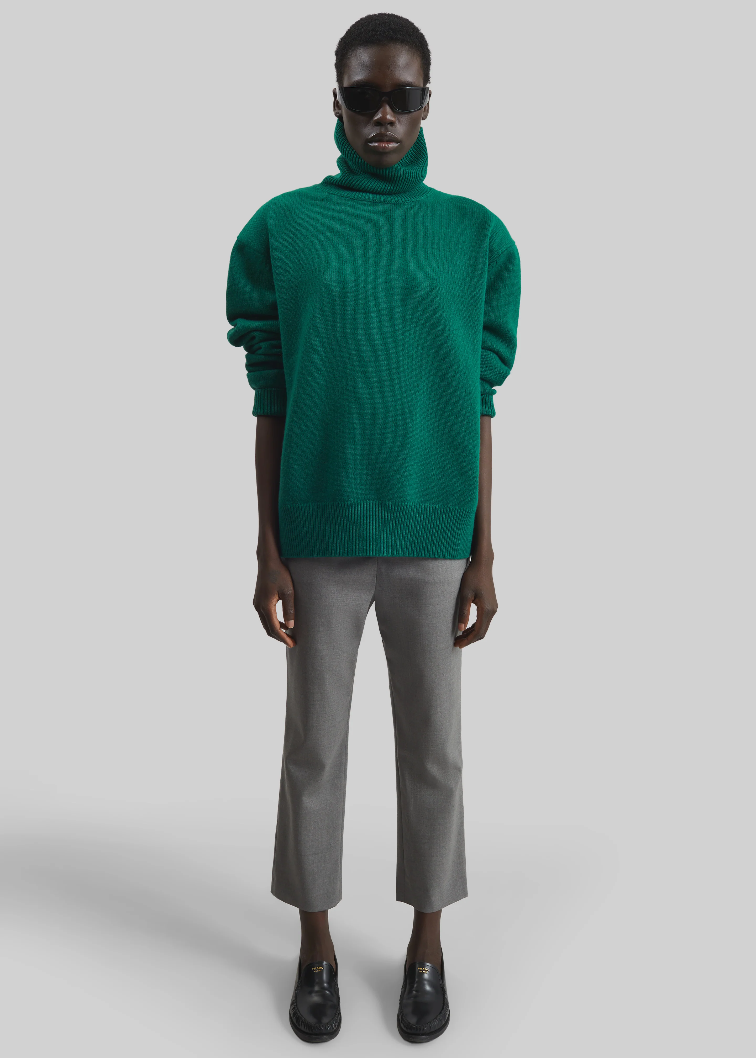 Loulou de Saison Carlo Straight Leg Pants - Grey - Image 5