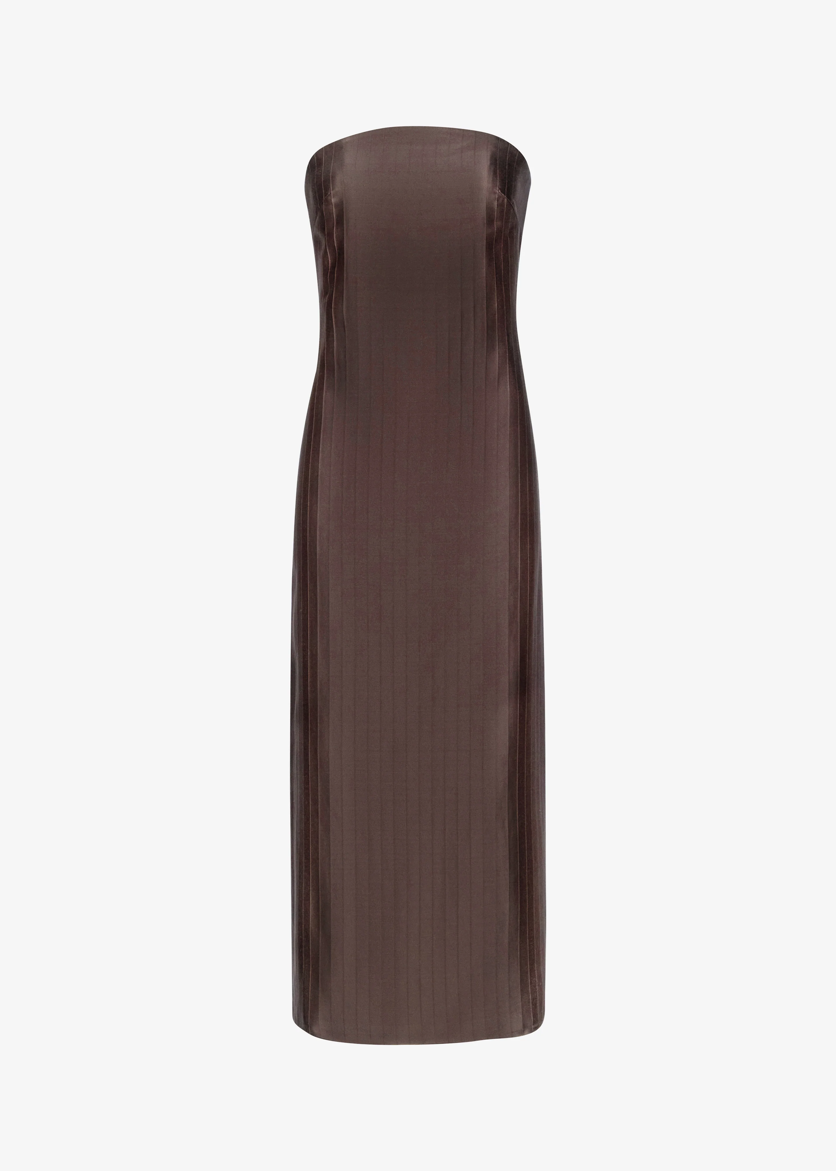 Loulou de Saison Giulia Bustier Dress - Dark Brown - Image 7